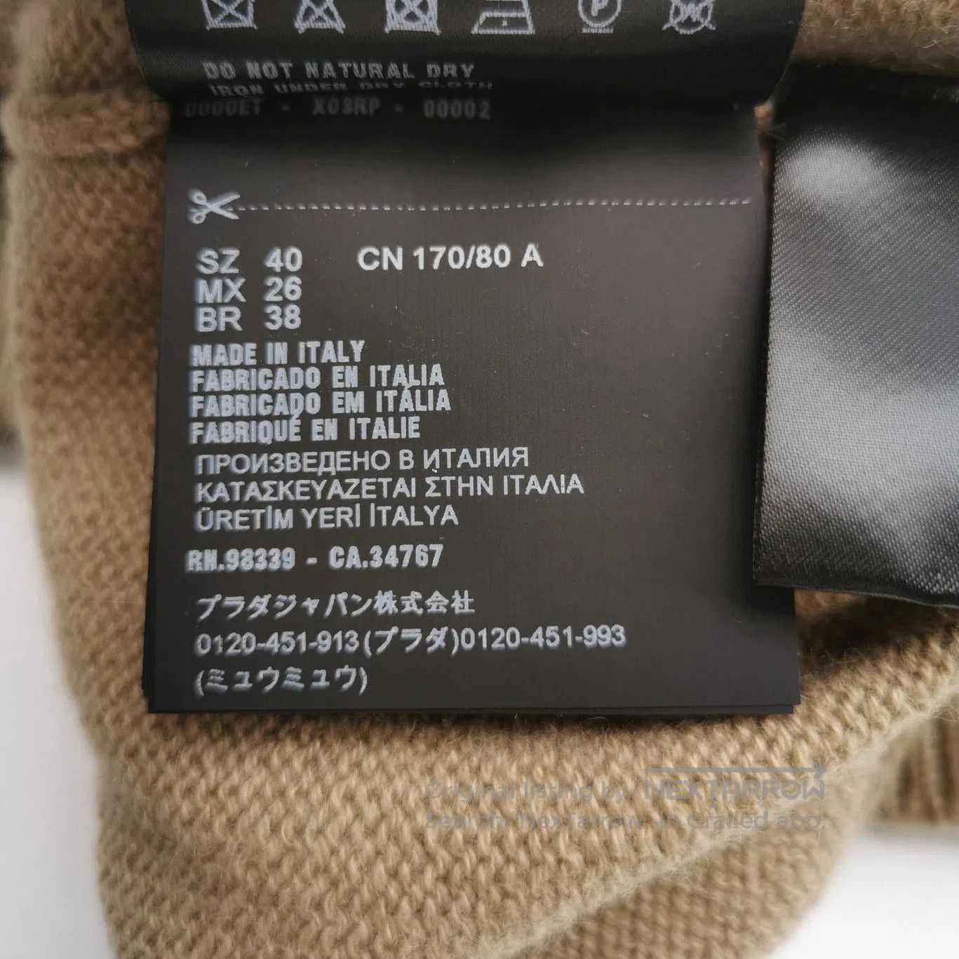 Prada Prada Cashmere Turtleneck Sweater in Beige . Size M / US 6-8 / IT 42-44 - 6 Thumbnail