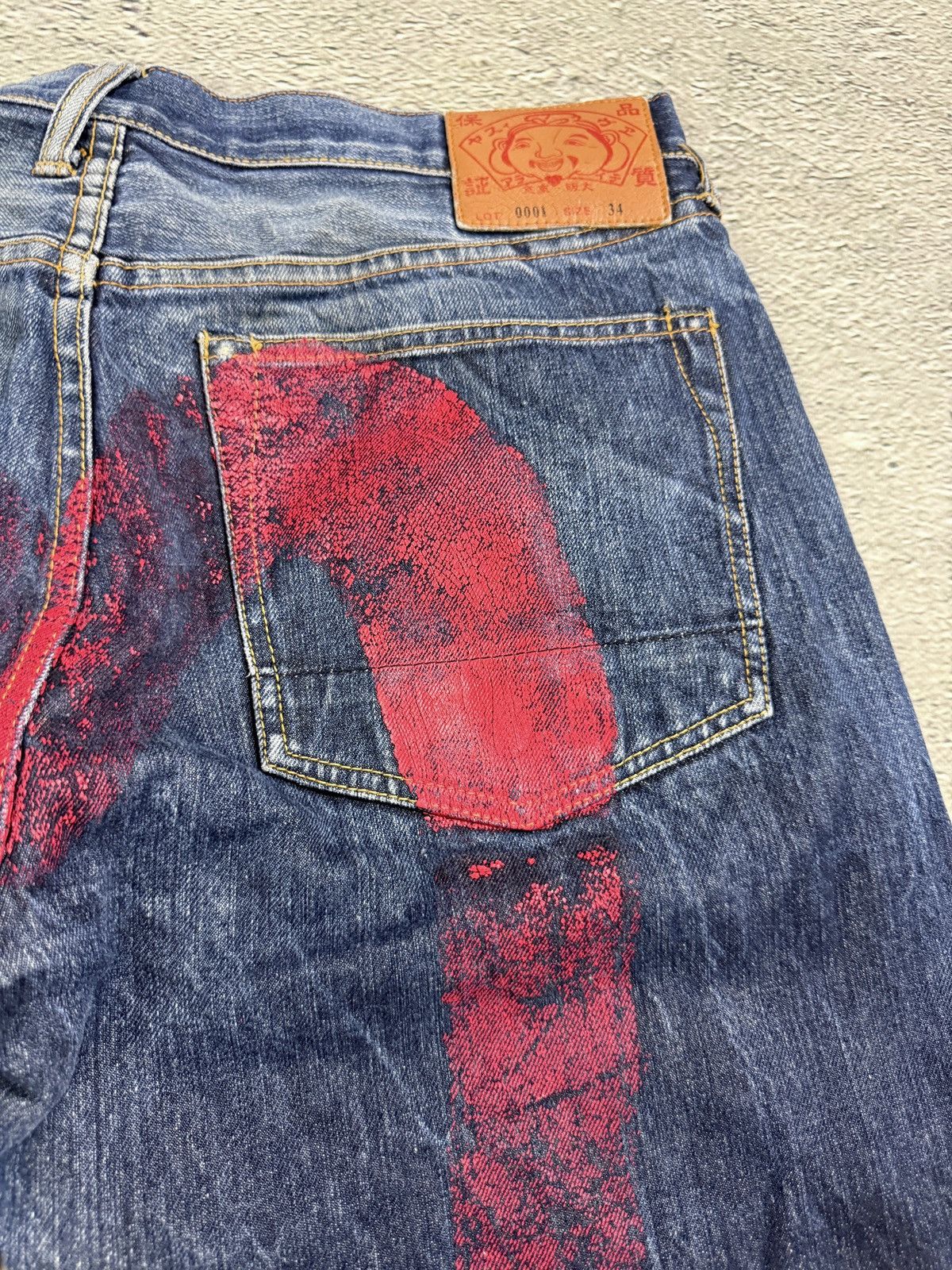 Evisu Evisu jeans daicock big logo red selvedge denim Size US 34 / EU 50 - 6 Thumbnail