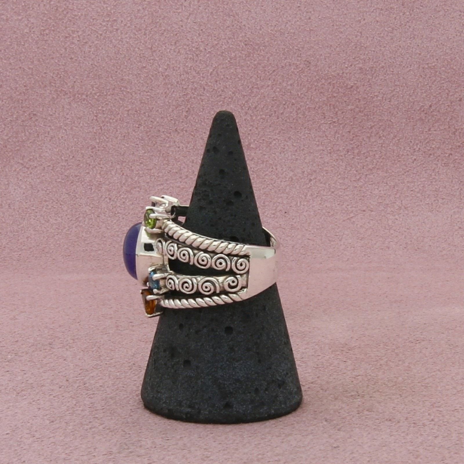 Sterling Silver robert manse sterling silver topaz peridot citrine ring 8 Size ONE SIZE - 2 Thumbnail