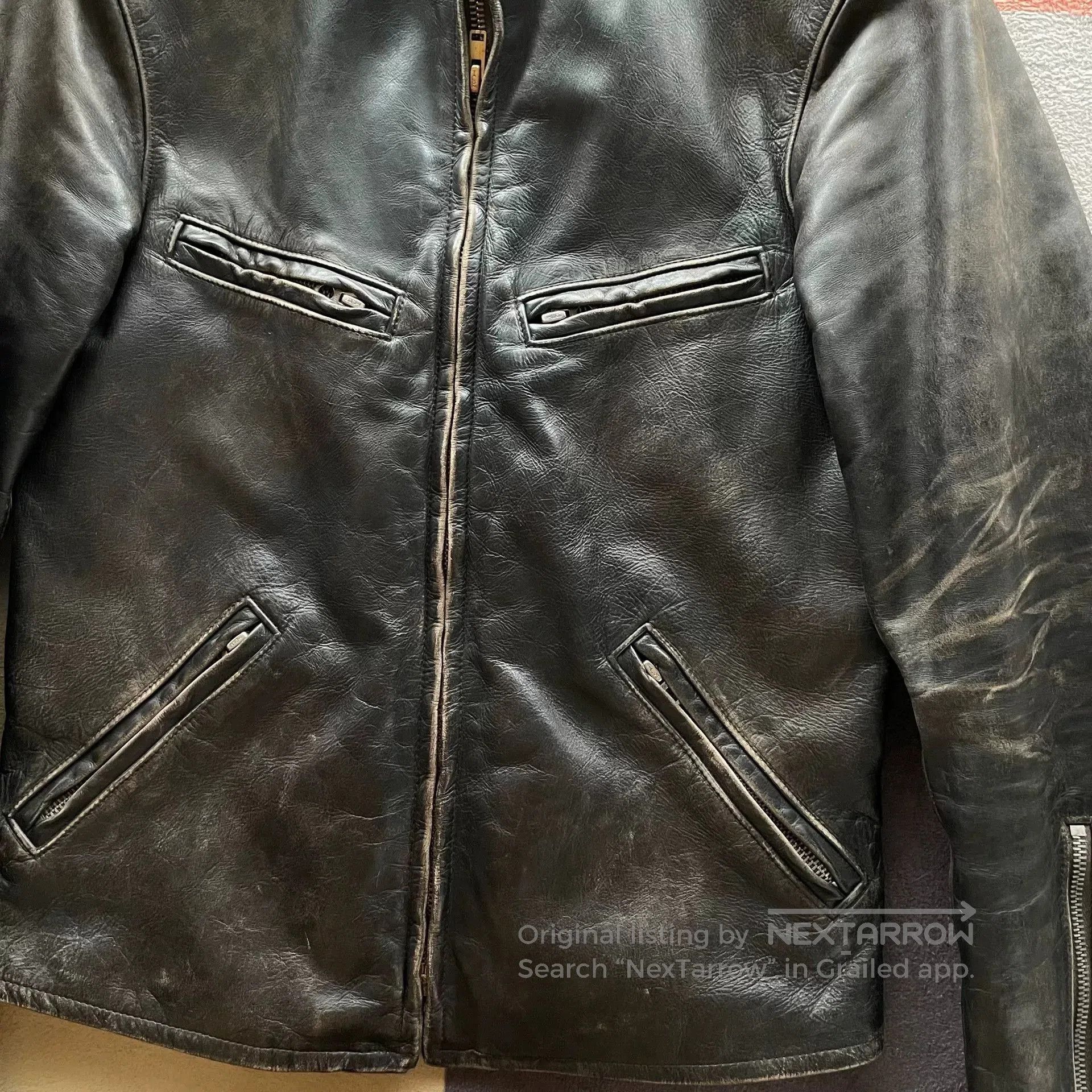 RRL Ralph Lauren RRL J100 Chain Version Leather Jacket. Size US XS / EU 42 / 0 - 6 Thumbnail