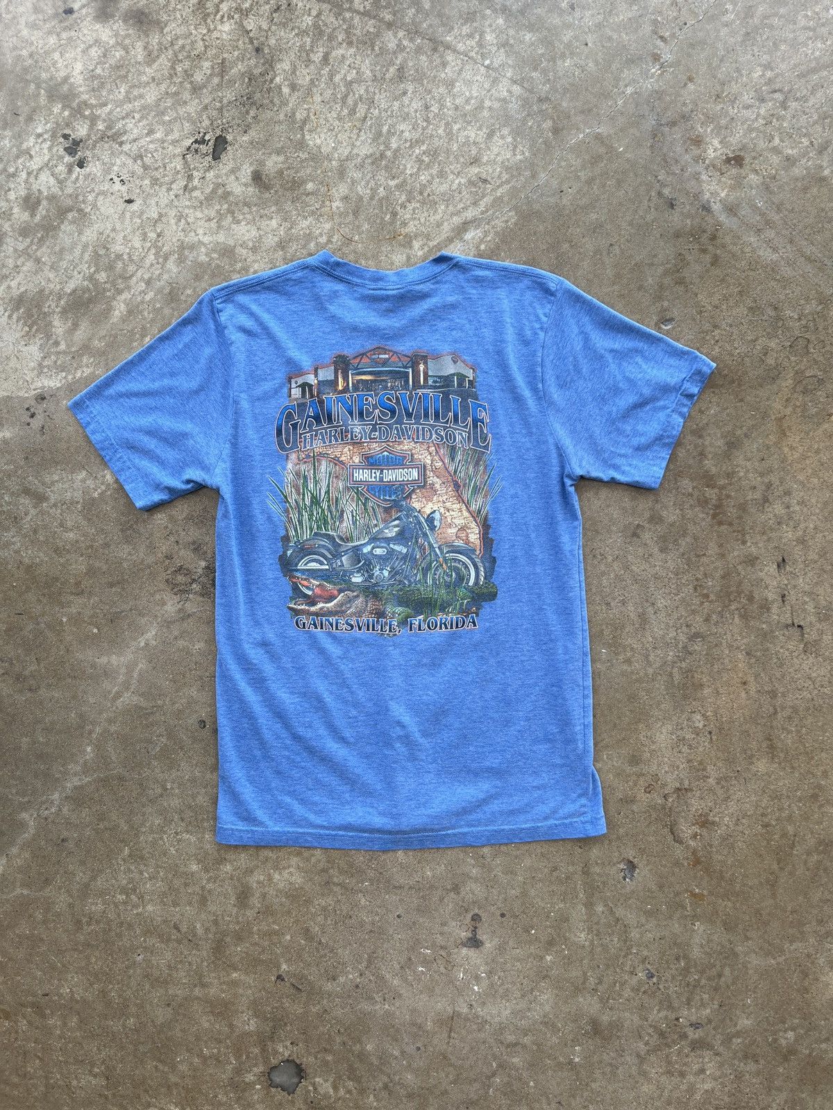 Harley Davidson × Vintage Vintage Harley Davidson Motorcycle Gainesville Tee Medium Size US M / EU 48-50 / 2 - 2 Thumbnail