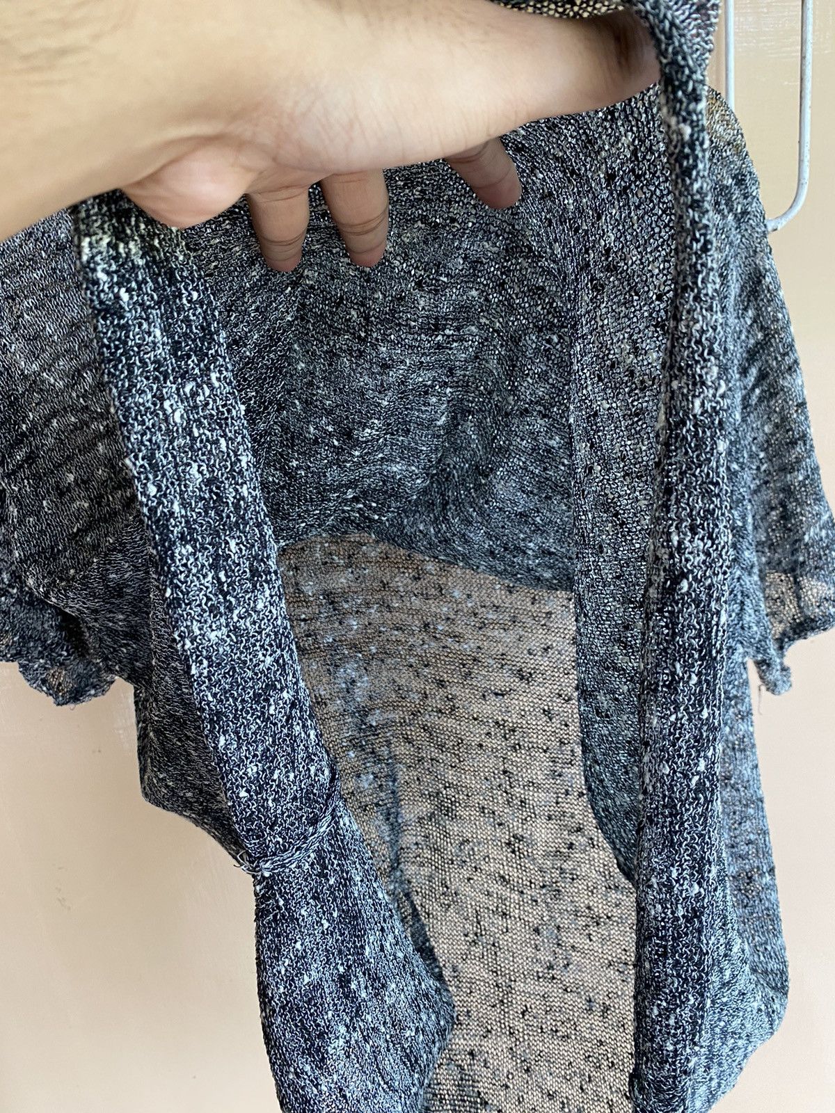 Issey Miyake × Japanese Brand 🖤BLACKDAY🖤Maybe Fishnet Knitted Avantgarde Isseymiyake Size US L / EU 52-54 / 3 - 7 Thumbnail