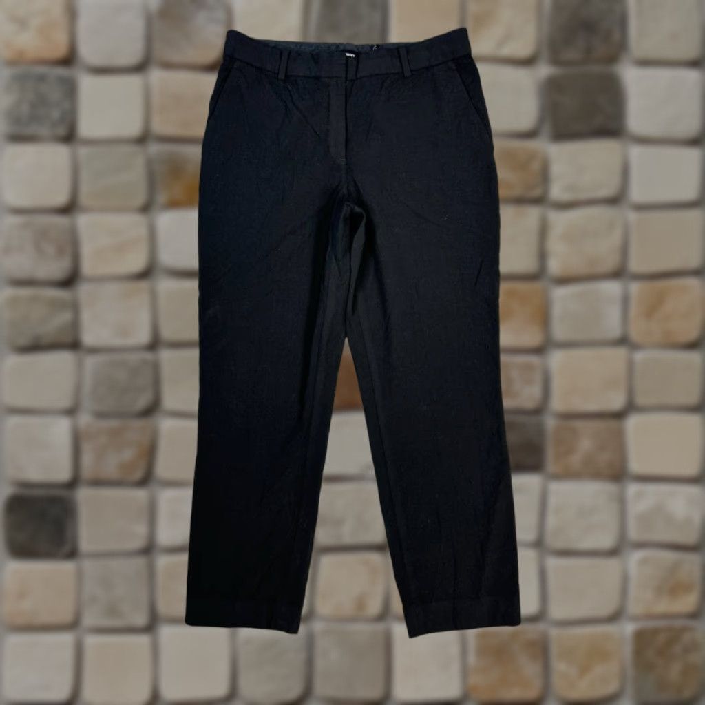 Theory Theory Treeca Dress Pants Womens 8 Black Crop Slim Fit Mid Rise Oxford Formal Size 30" / US 8 / IT 44 - 1 Thumbnail