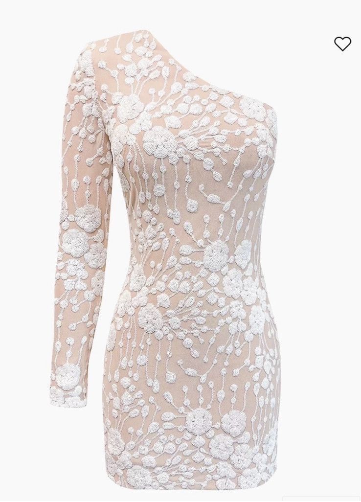 Dress the Population Women's The Population Dress, White, Size S Size S / US 4 / IT 40 - 8 Thumbnail