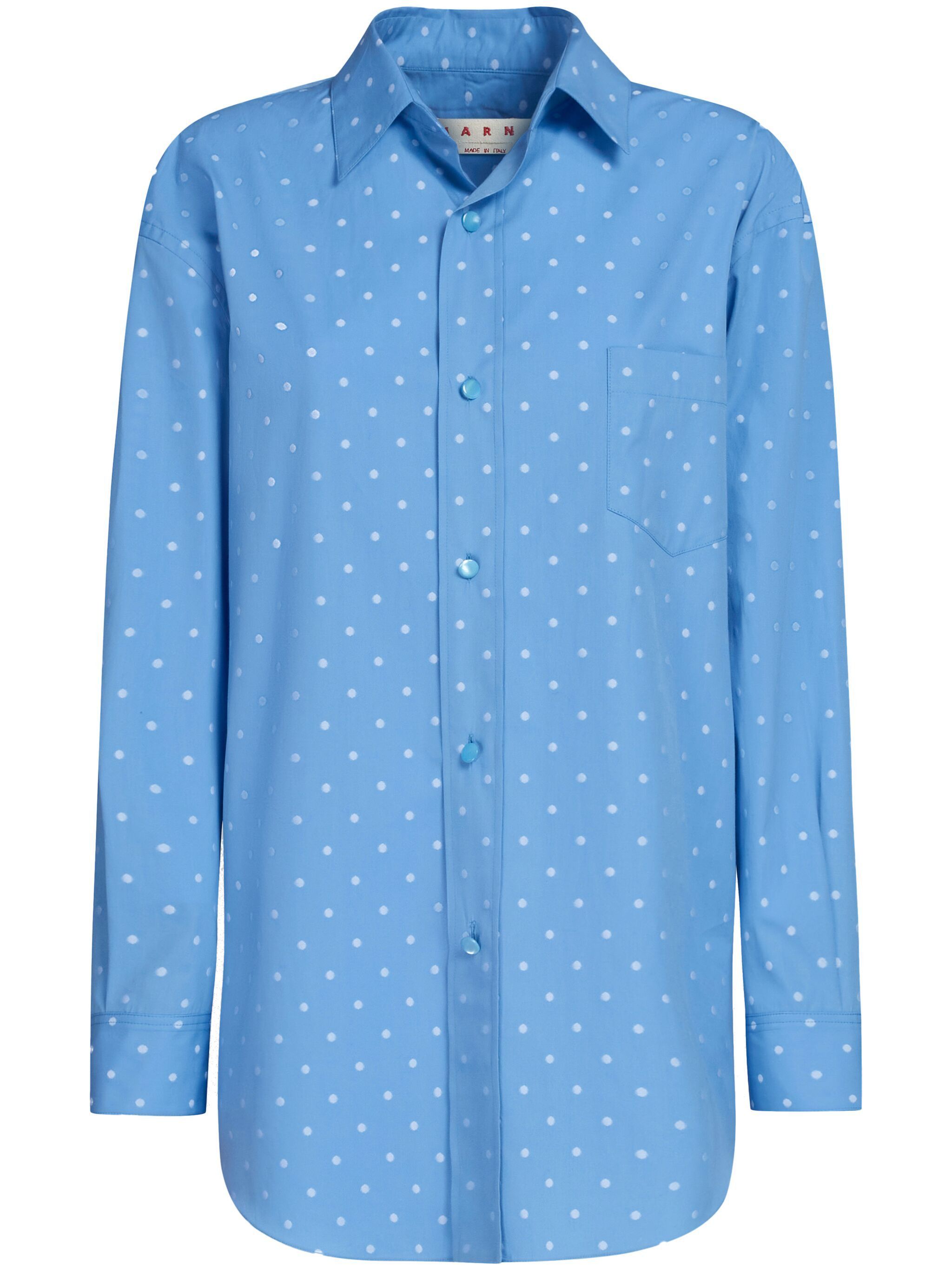 Marni o1w1db10125 Shirt in Blue Size M / US 6-8 / IT 42-44 - 1 Thumbnail
