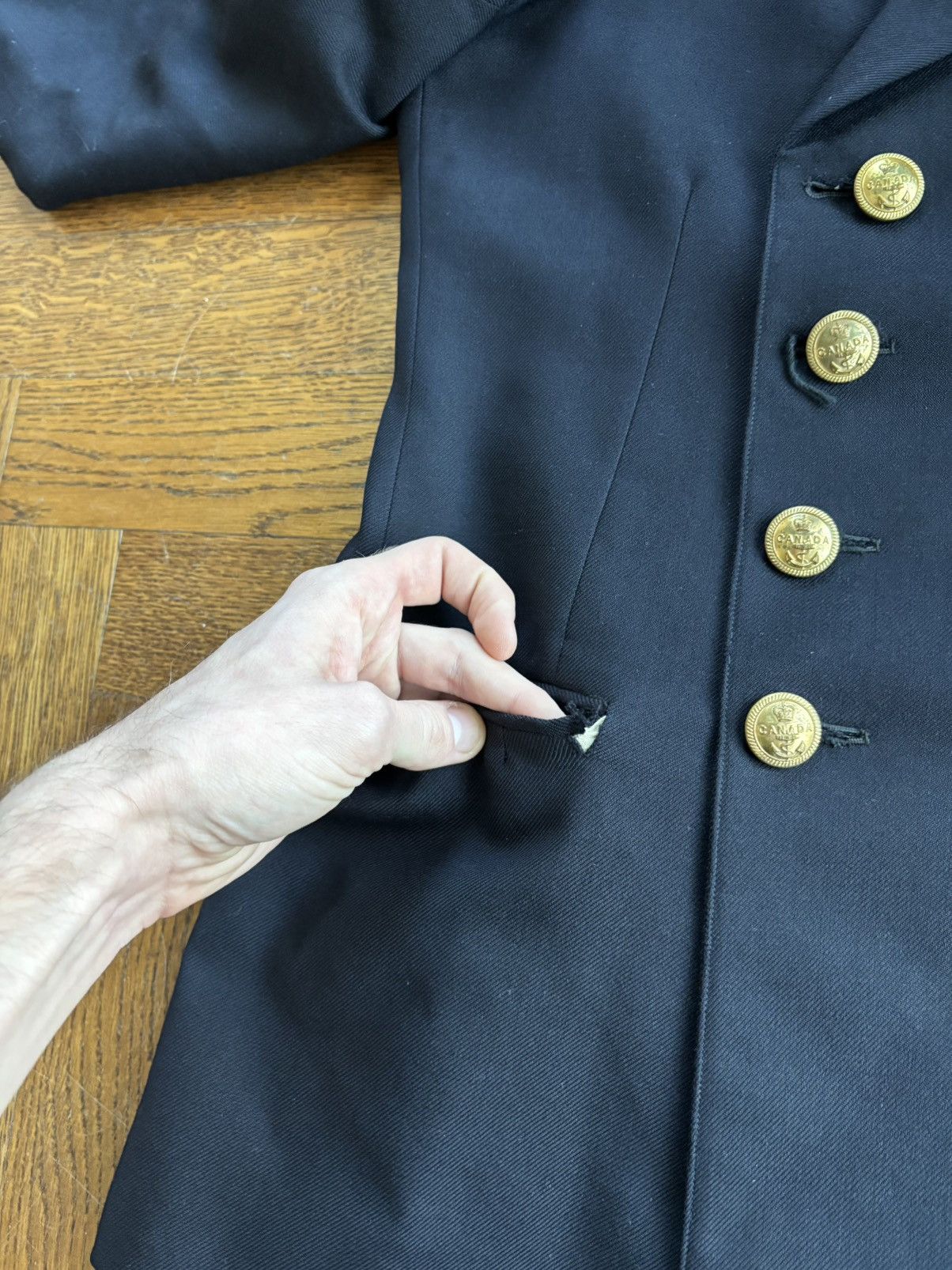 Vintage 1950s RCN Uniform Vintage Canadian Navy Coat Korean War USN Size 38S - 11 Thumbnail
