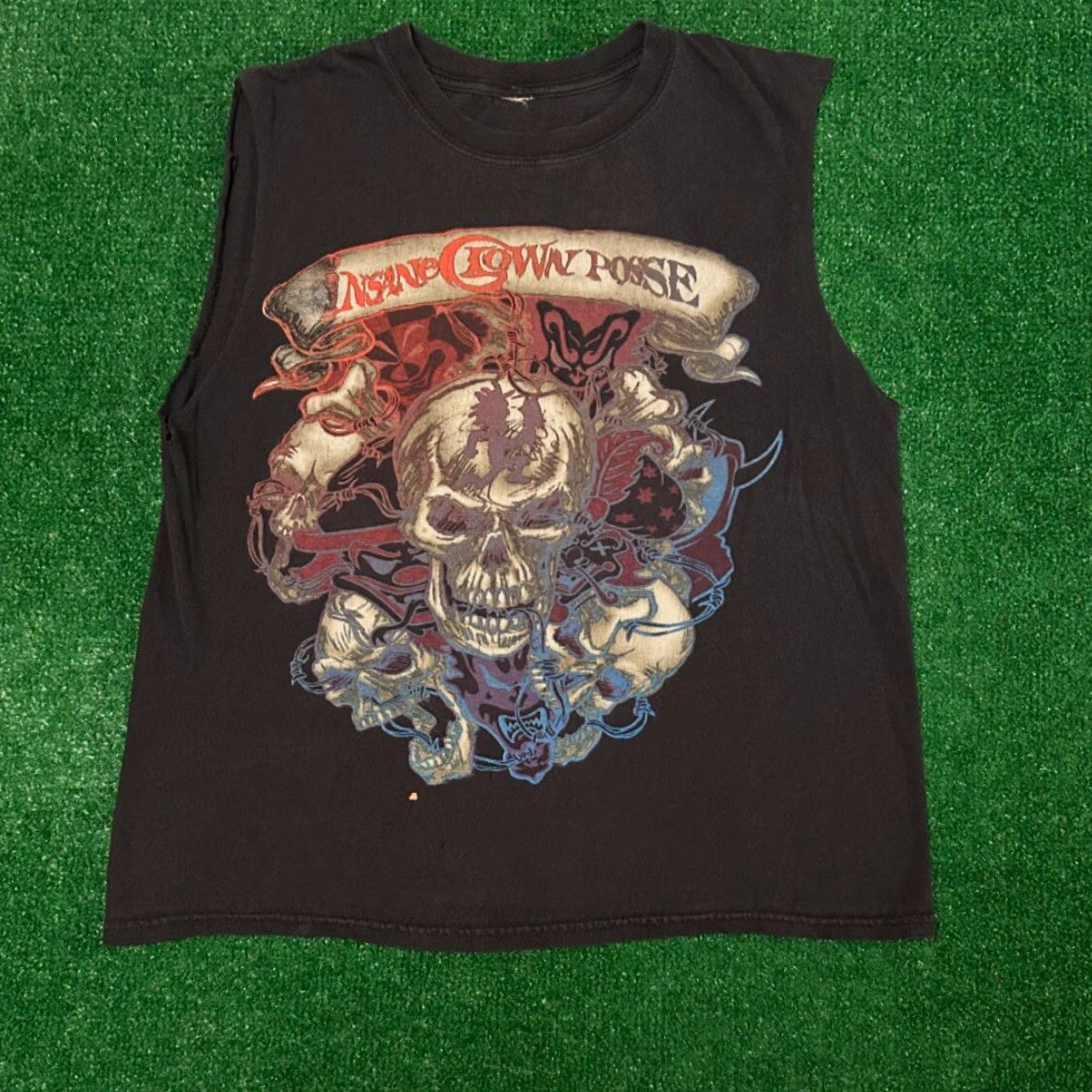 Vintage VINTAGE Insane Clown Posse Pyscopathic Records CutOff Sleeveless Shirt M Shirt Men Black 90s Y2K ICP Gothic Music Hip Hop Size US M / EU 48-50 / 2 - 5 Thumbnail
