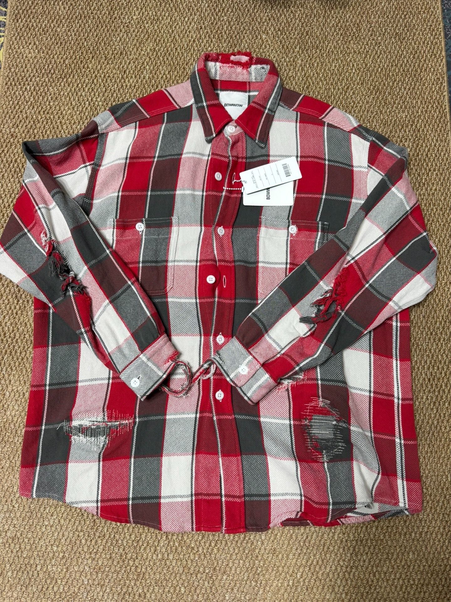 Atelier & Repairs BOW WOW Distressed Flannel Shirt Size US M / EU 48-50 / 2 - 1 Thumbnail