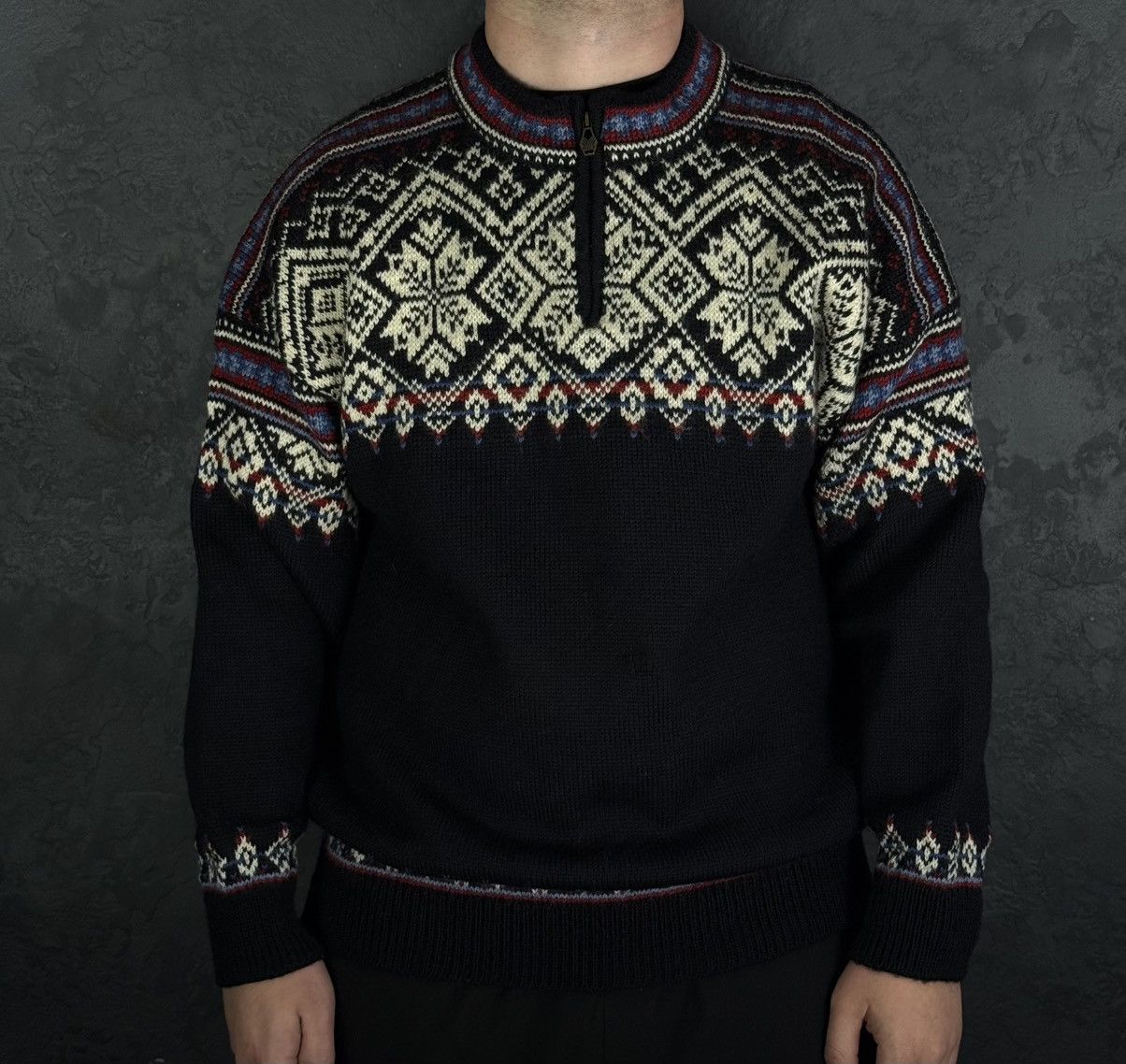 Dale Of Norway Dale Of Norway Men’s 1/4 Zip Wool Knitted Sweather Size XL Size US XL / EU 56 / 4 - 1 Thumbnail