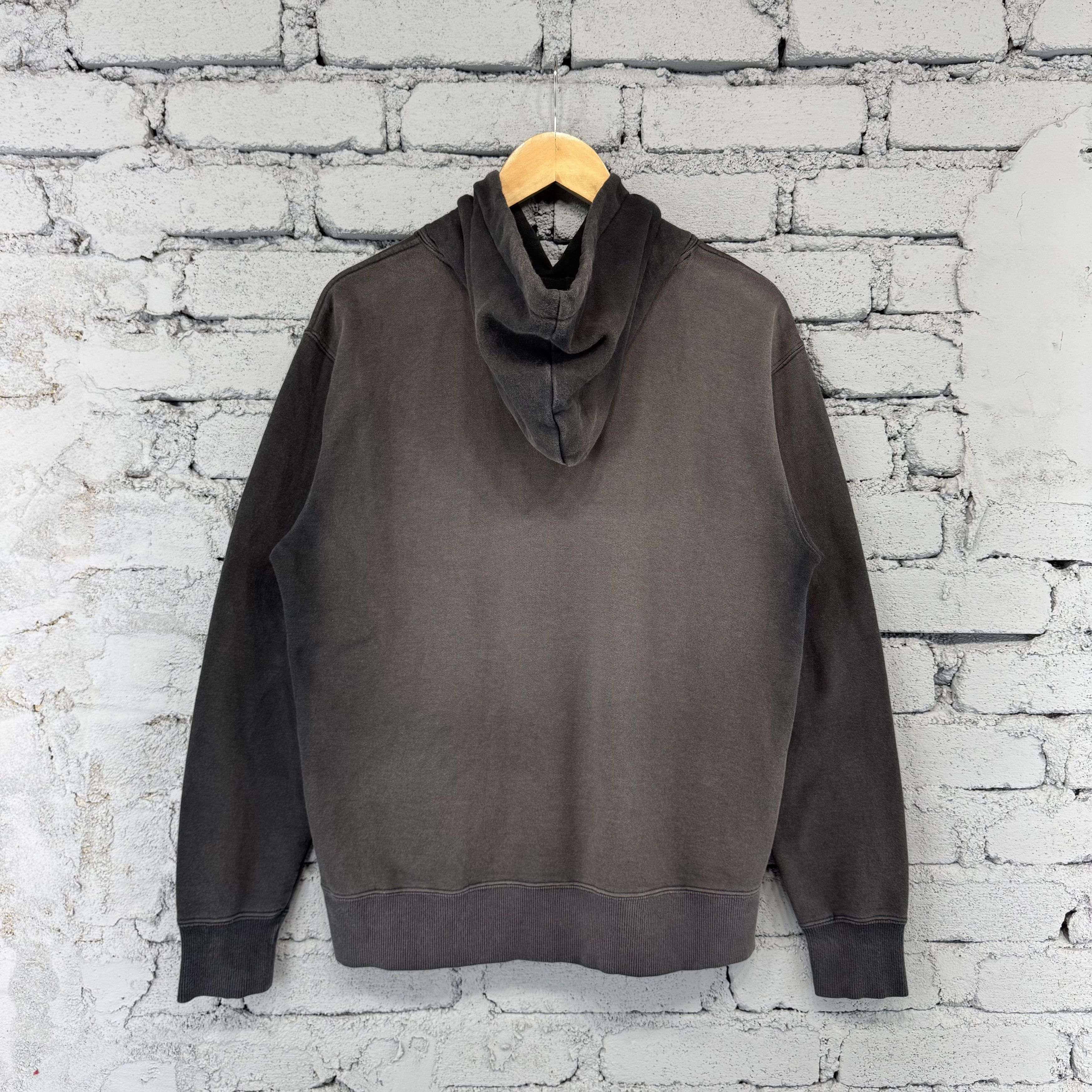 Sun Faded Champion Hoodie Sweatshirt Centre Logo Streetwear