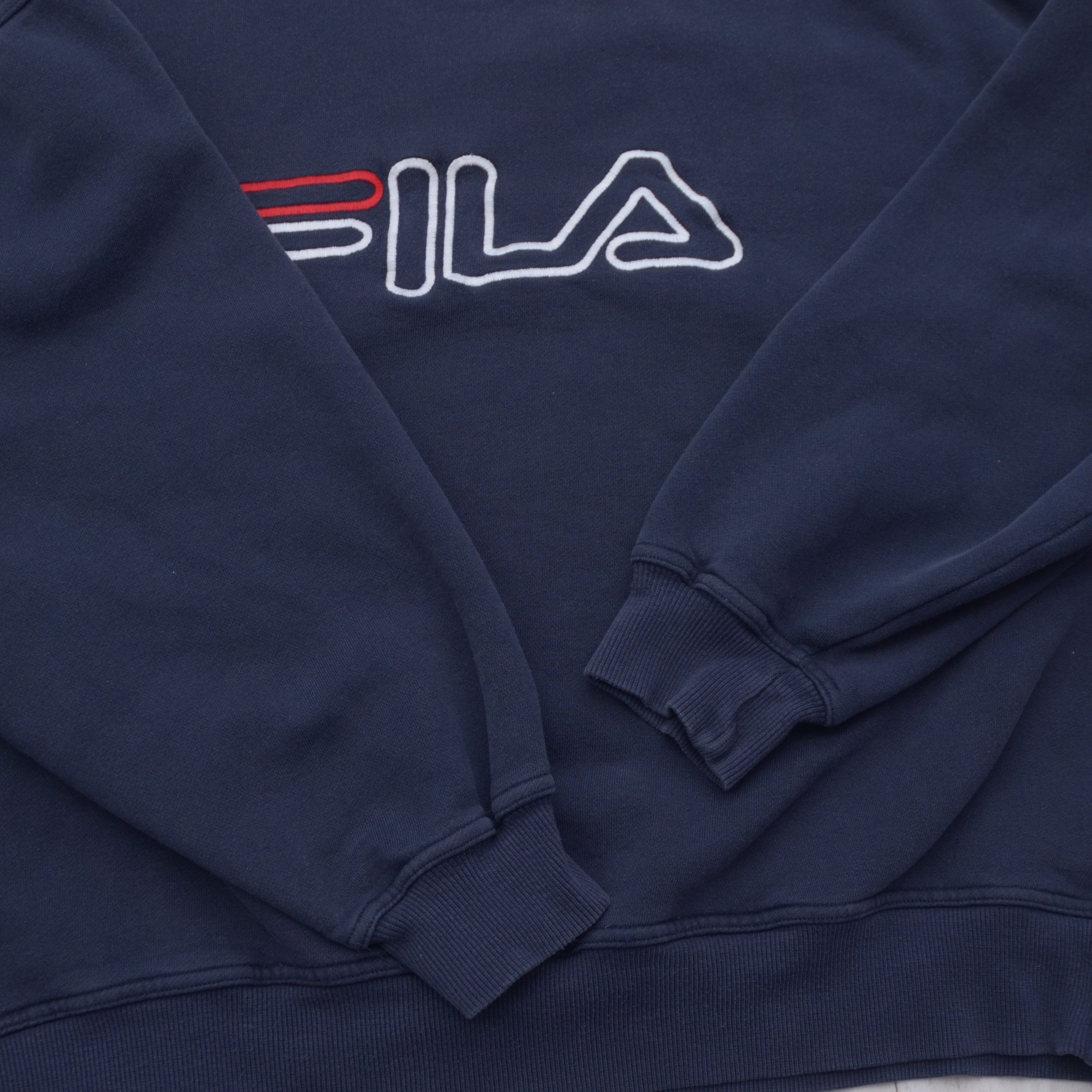 Fila × Vintage Vintage Fila Sweatsirt Size L Oversized Worn Big Logo Y2K Size US L / EU 52-54 / 3 - 5 Thumbnail