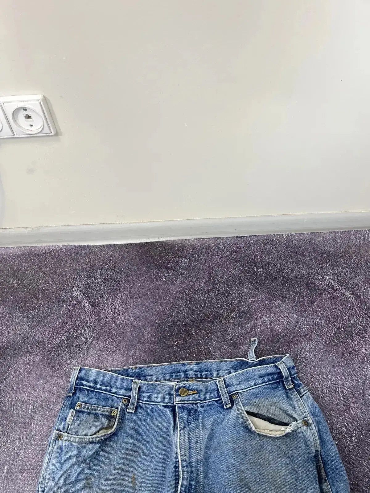 Carhartt × Vintage Vintage Carhartt American Blue Work Hype Baggy Jeans Size US 36 / EU 52 - 9 Thumbnail