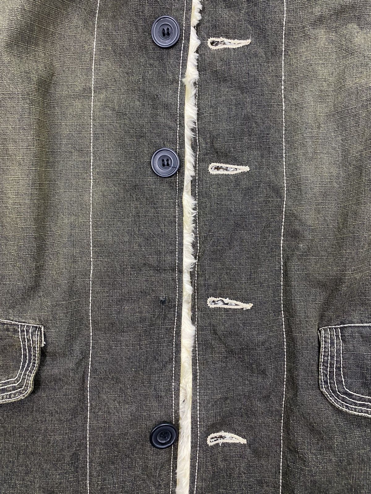 Japanese Brand Allix Design Fur Lined Denim Jacket Size US M / EU 48-50 / 2 - 10 Thumbnail