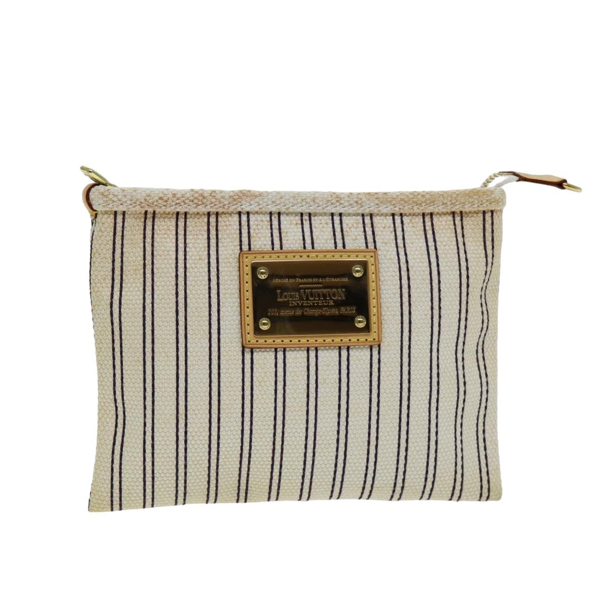Louis Vuitton Antigua White Canvas Clutch Bag (Pre-Owned) Size ONE SIZE - 1 Thumbnail