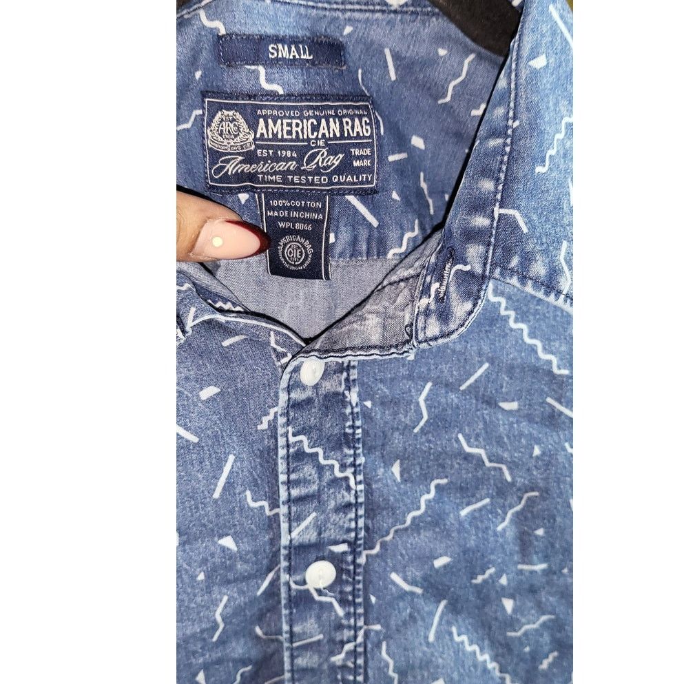 American Rag Vintage American Rag Blue Denim Button Up Shirt Size Small Size US S / EU 44-46 / 1 - 5 Thumbnail