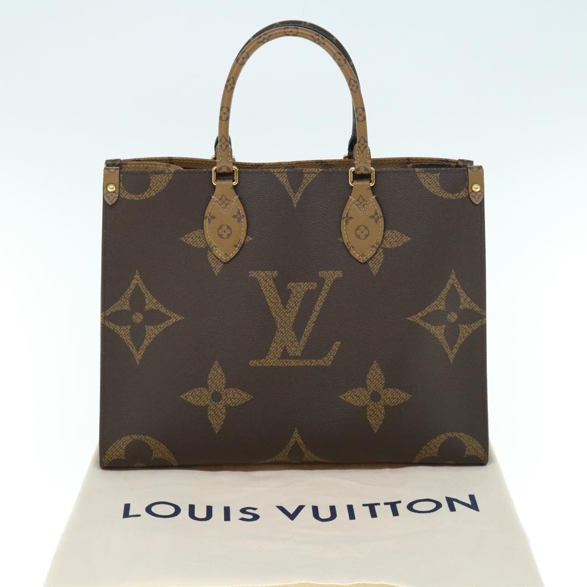 Louis Vuitton LOUIS VUITTON Monogram Reverse Giant On The Go MM Tote Bag Size ONE SIZE - 12 Thumbnail