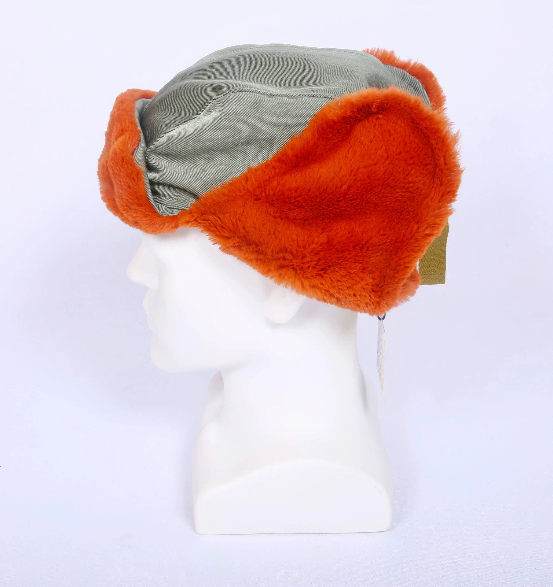 KIJIMA TAKAYUKI kijima takayuki dog ear hat olive green dirty orange faux 2 Size ONE SIZE - 6 Thumbnail
