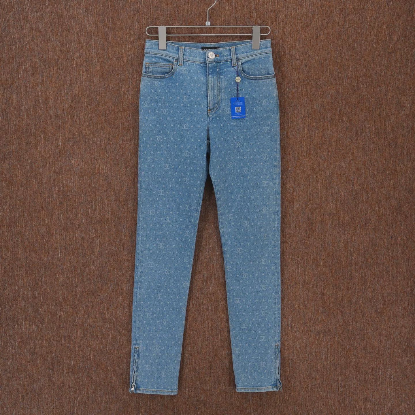 Chanel Chanel 23P Blue Polka Dot Logo Jeans Size 36" / US 14 / IT 50 - 1 Thumbnail