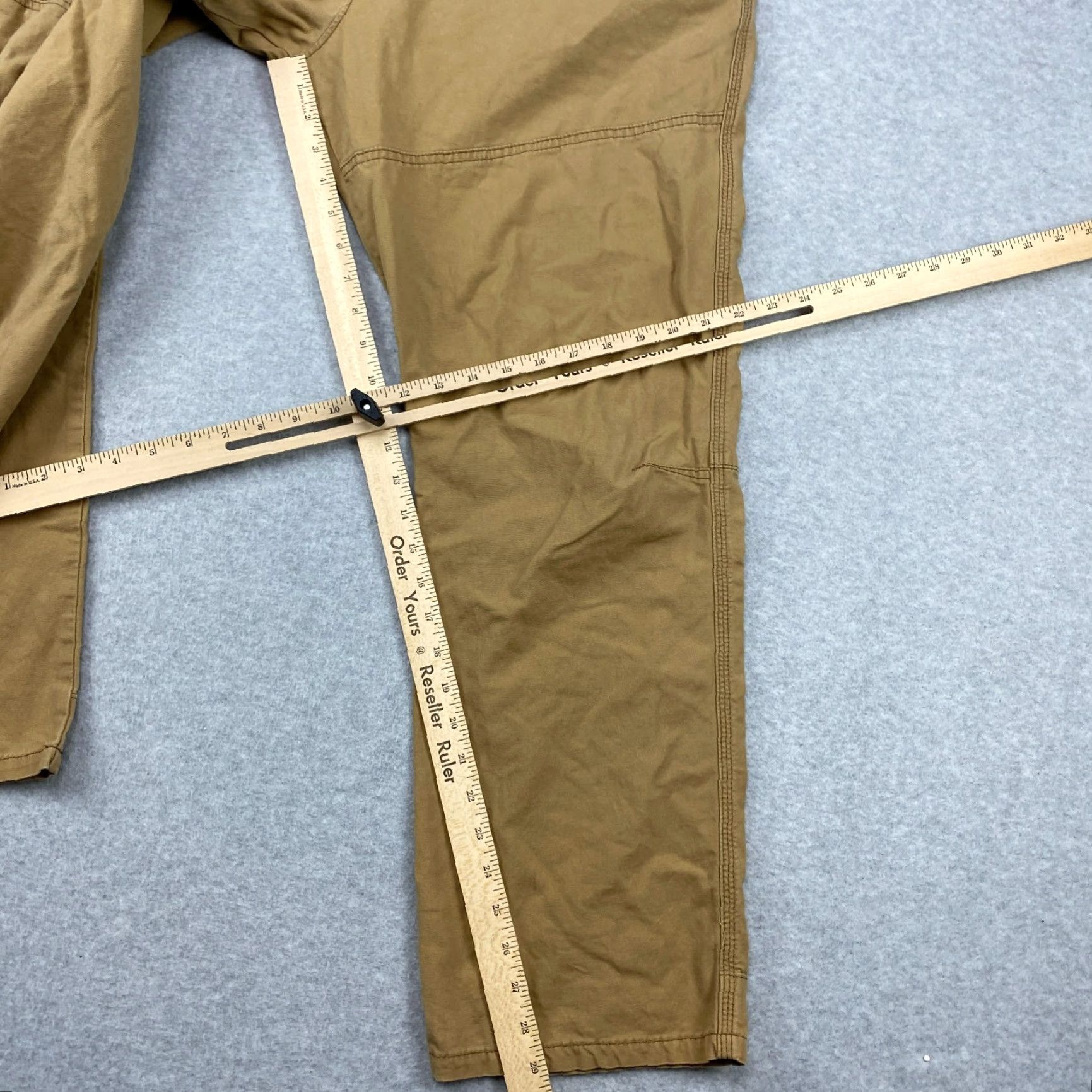 Wrangler Wrangler ATG Pants Mens 40 Tan Canvas Stretch Straight 5-Pocket Utility Belt Loops Zipper Regular Fit Size US 40 / EU 56 - 6 Thumbnail