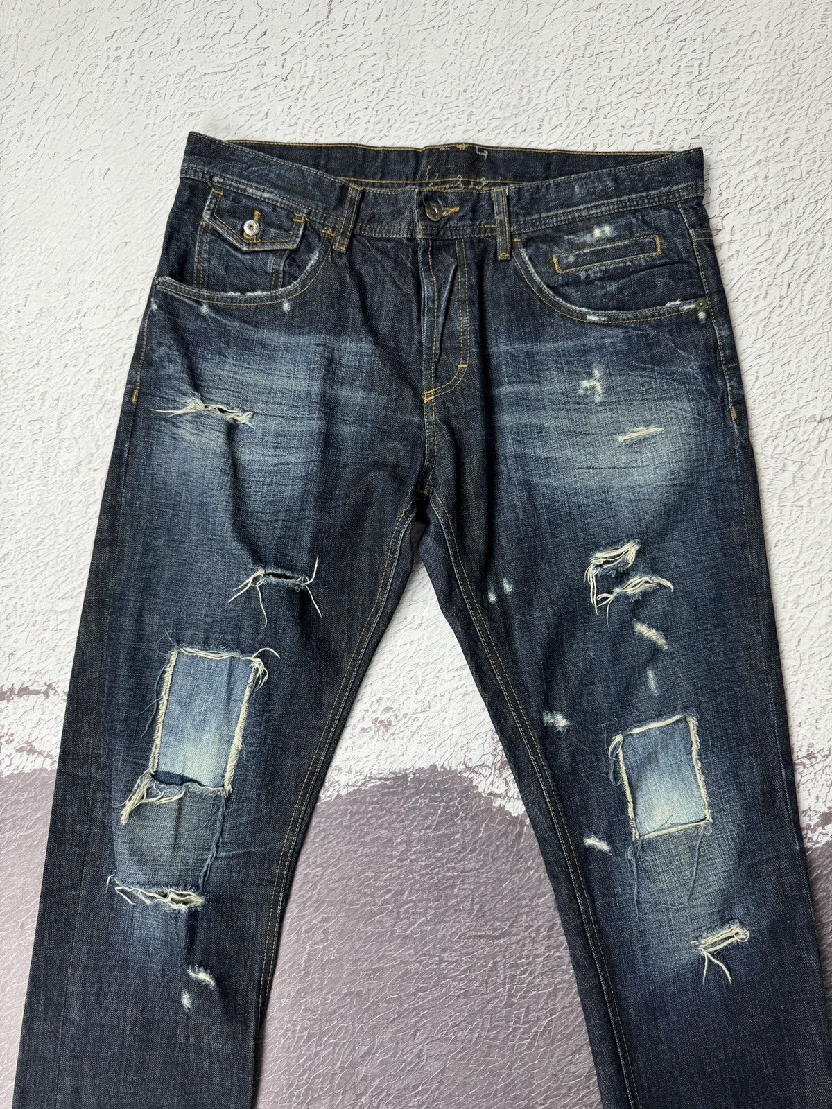 Dolce & Gabbana Dolce & Gabbana Distressed Indigo Denim Pants Jeans Size US 36 / EU 52 - 6 Thumbnail