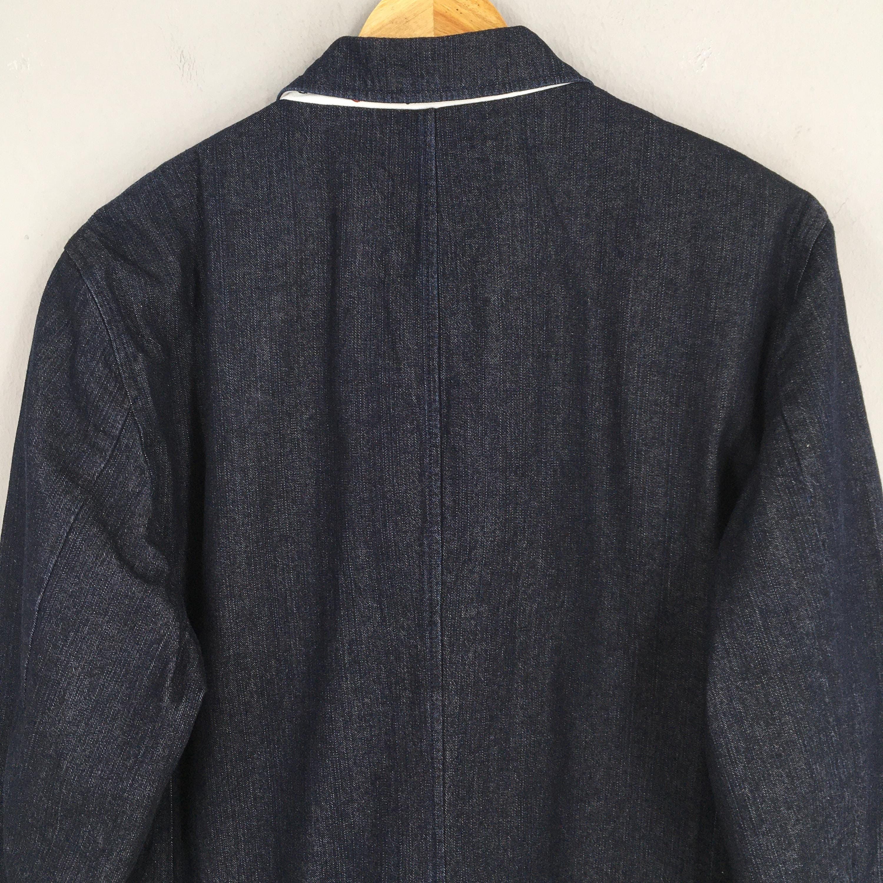 45rpm Vintage 90s Indigo Blue Denim Workers Jeans Jacket Large Size US L / EU 52-54 / 3 - 9 Thumbnail