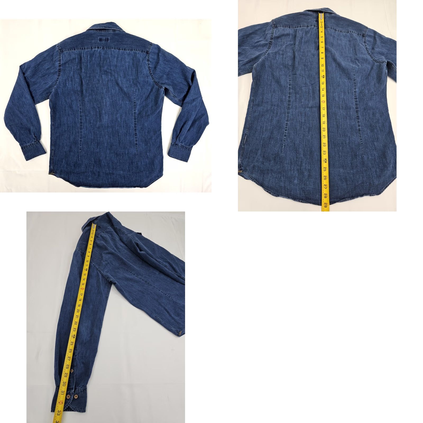 Saks Fifth Avenue Saks Fifth Avenue Denim Button Shirt Men M Blue Cotton Long Sleeve EUC Size US M / EU 48-50 / 2 - 8 Thumbnail