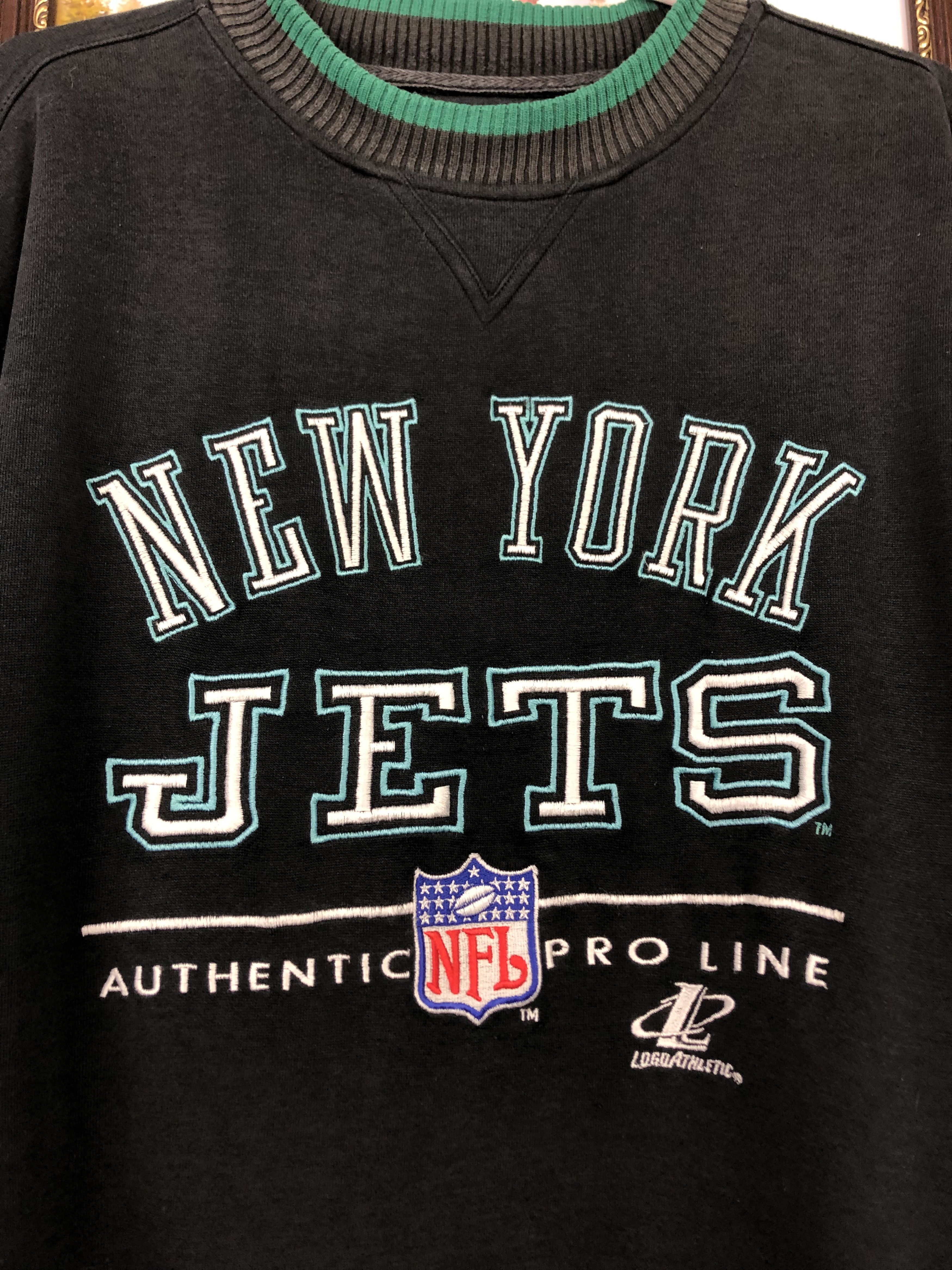 NFL × Pro Line × Vintage Vintage 90's Pro Line New York Jets NFL Crewneck Sweatshirt Size US L / EU 52-54 / 3 - 3 Thumbnail