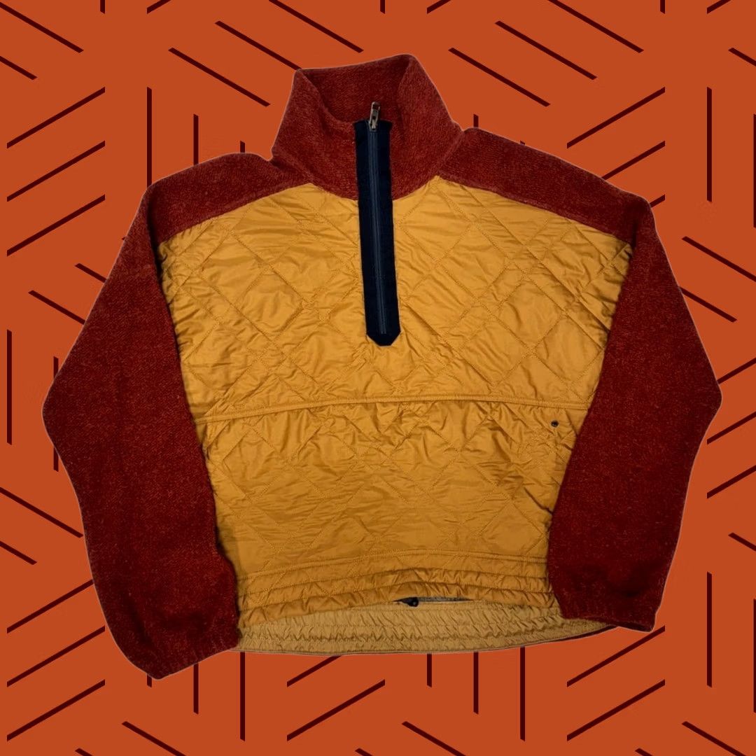 Prana Prana Sweater Jacket Quilted 1/4 Zip Womens Size L Brown Size L / US 10 / IT 46 - 1 Thumbnail