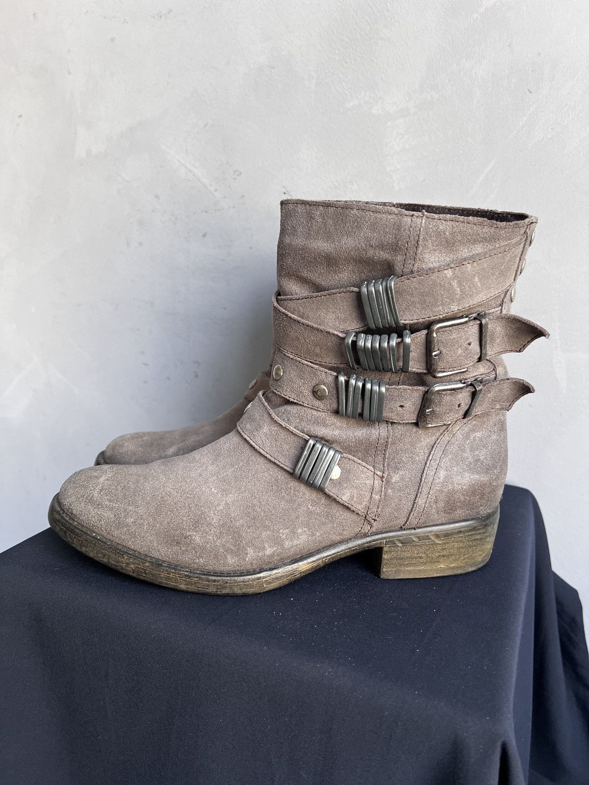 14th Addiction 14th Addiction Leather Brown High Boots punk A.S. 98 style Size US 7.5 / EU 40-41 - 1 Thumbnail