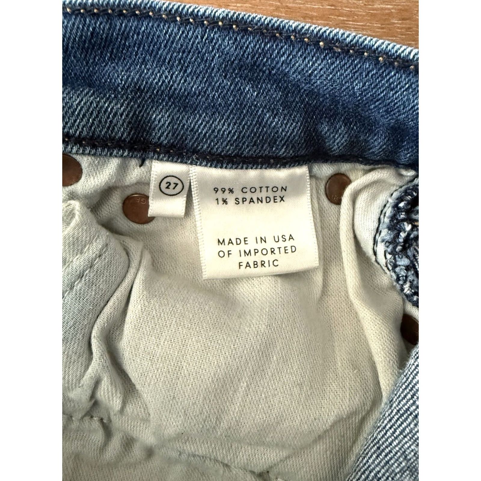 GRLFRND Grlfrnd Karolina Slim Fit High-Rise Jeans in Joan Jett Womens 27x28 Button Fly Jeans Size 27" / US 4 / IT 40 - 6 Thumbnail
