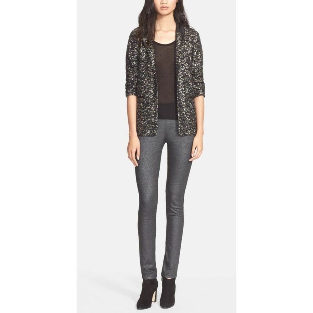 Zadig & Voltaire ZADIG & VOLTAIRE 34 US XS Pharly Shiny Leggings in Black Si Size 24" / US 00 / IT 34 - 3 Thumbnail