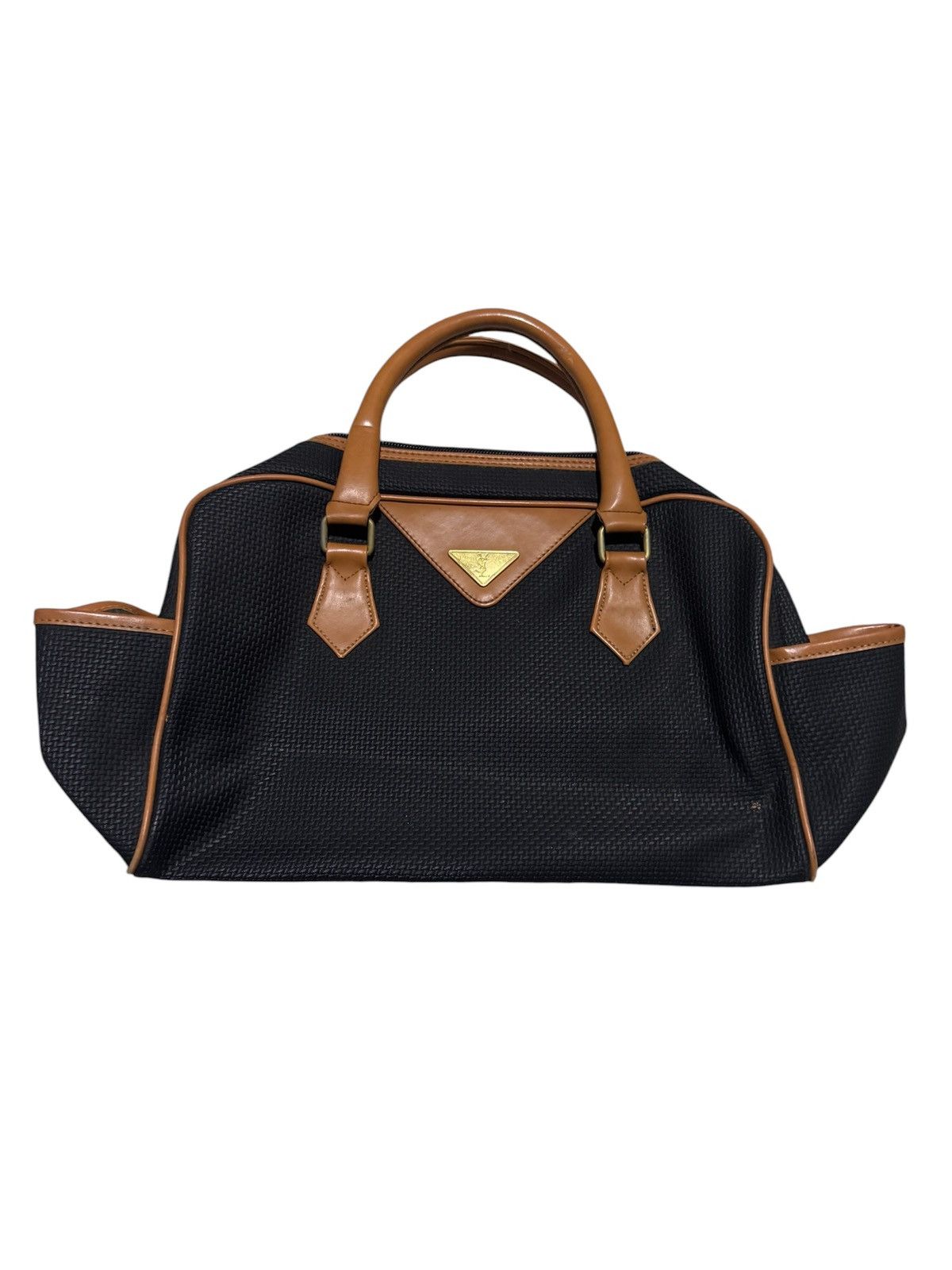 Vintage × Yves Saint Laurent Vtg YSL Pvc Leather Boston Brown Handle Size ONE SIZE - 1 Thumbnail