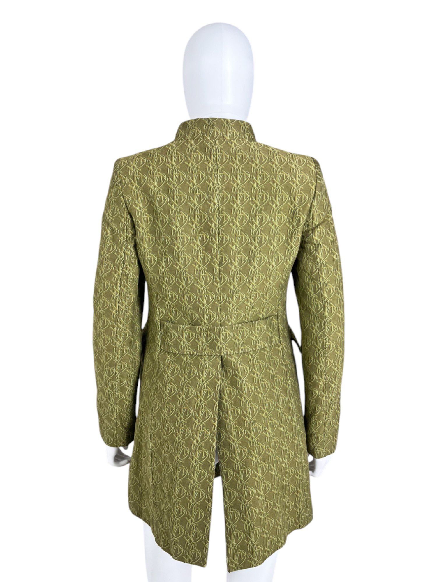 Katharine Hamnett London 1990's Green Cotton Double Breasted Coat Size M / US 6-8 / IT 42-44 - 3 Thumbnail
