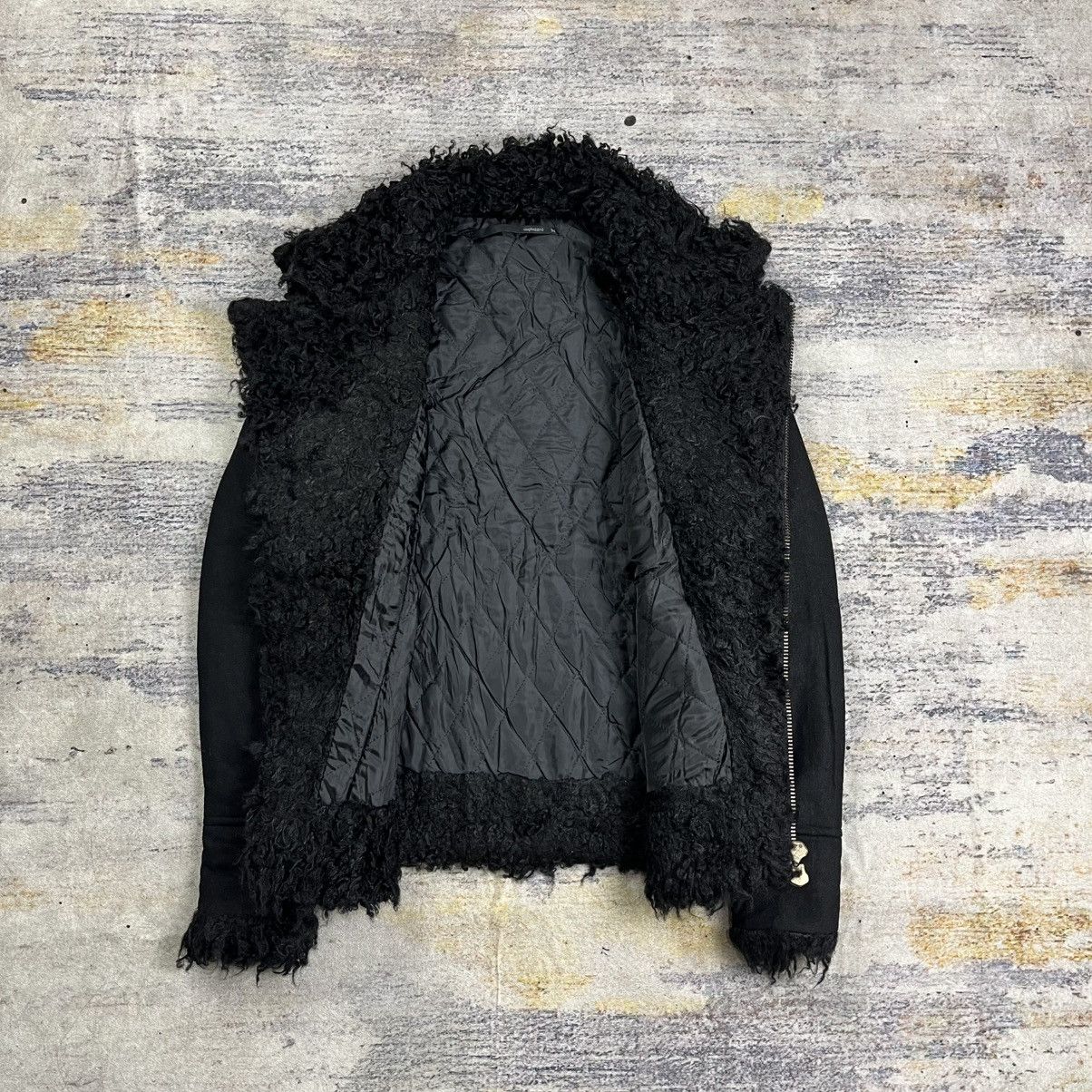 Tornado Mart Unplugged wool trim fur double riders jacket Size US M / EU 48-50 / 2 - 8 Thumbnail