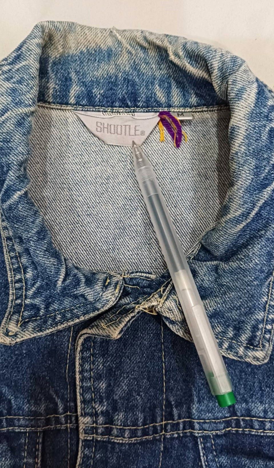 Other Vintage 90s Shootle Denim Trucker Jacket Size US M / EU 48-50 / 2 - 3 Thumbnail