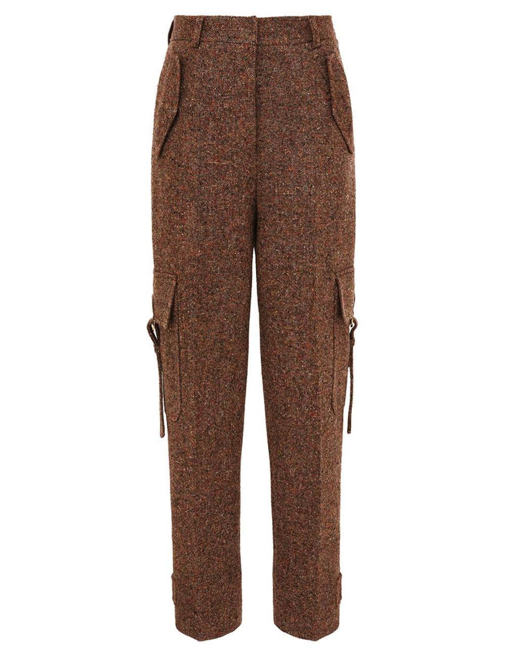 Zimmermann oc11z0725 Illustration Tweed Pant in Brown Size 26" / US 2 / IT 38 - 1 Thumbnail