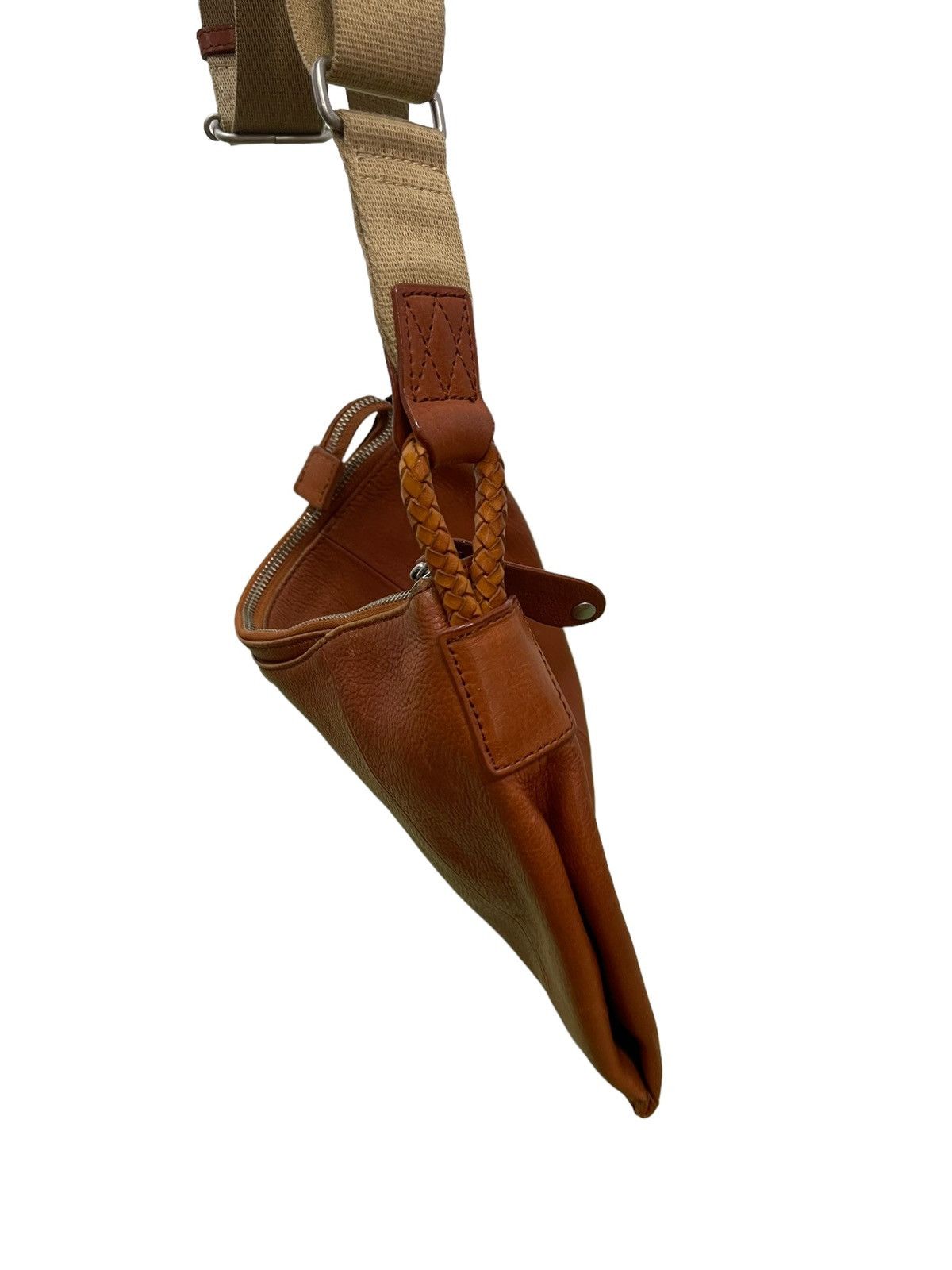 Japanese Brand Full Leather Patina Carcru Japan Cross Body Sling Bag 1🟩 Size ONE SIZE - 3 Thumbnail