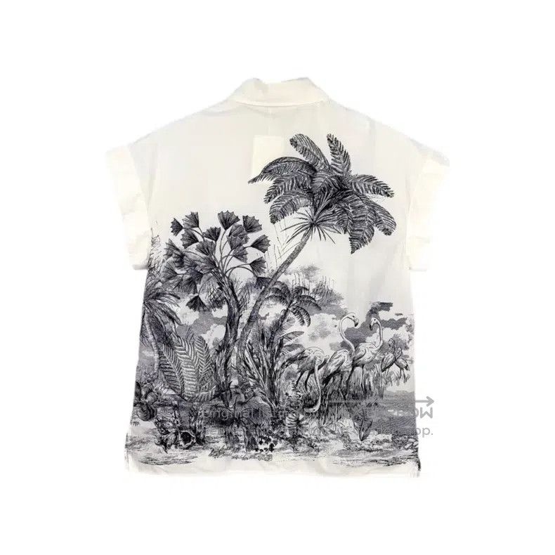 Dior Dior White coconut bee embroidery shirt Size XXS / US 00 / IT 34 - 2 Thumbnail