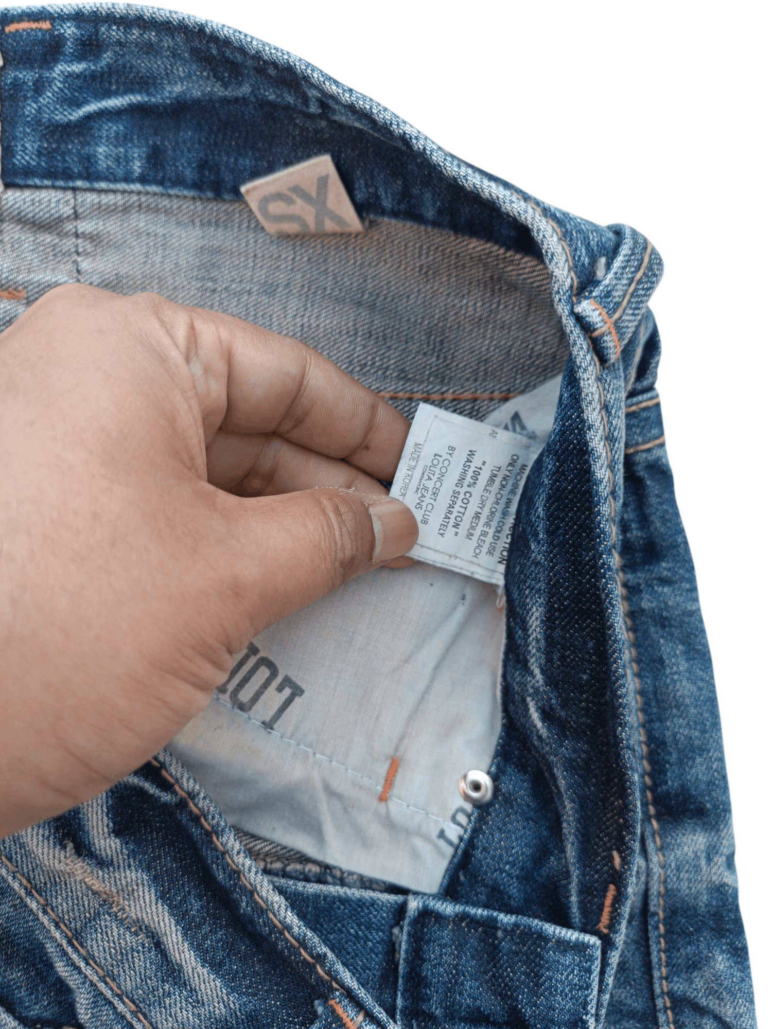 Japanese Brand Lolita 79 Jeans Distress Faded Blue Denim Size US 30 / EU 46 - 11 Thumbnail