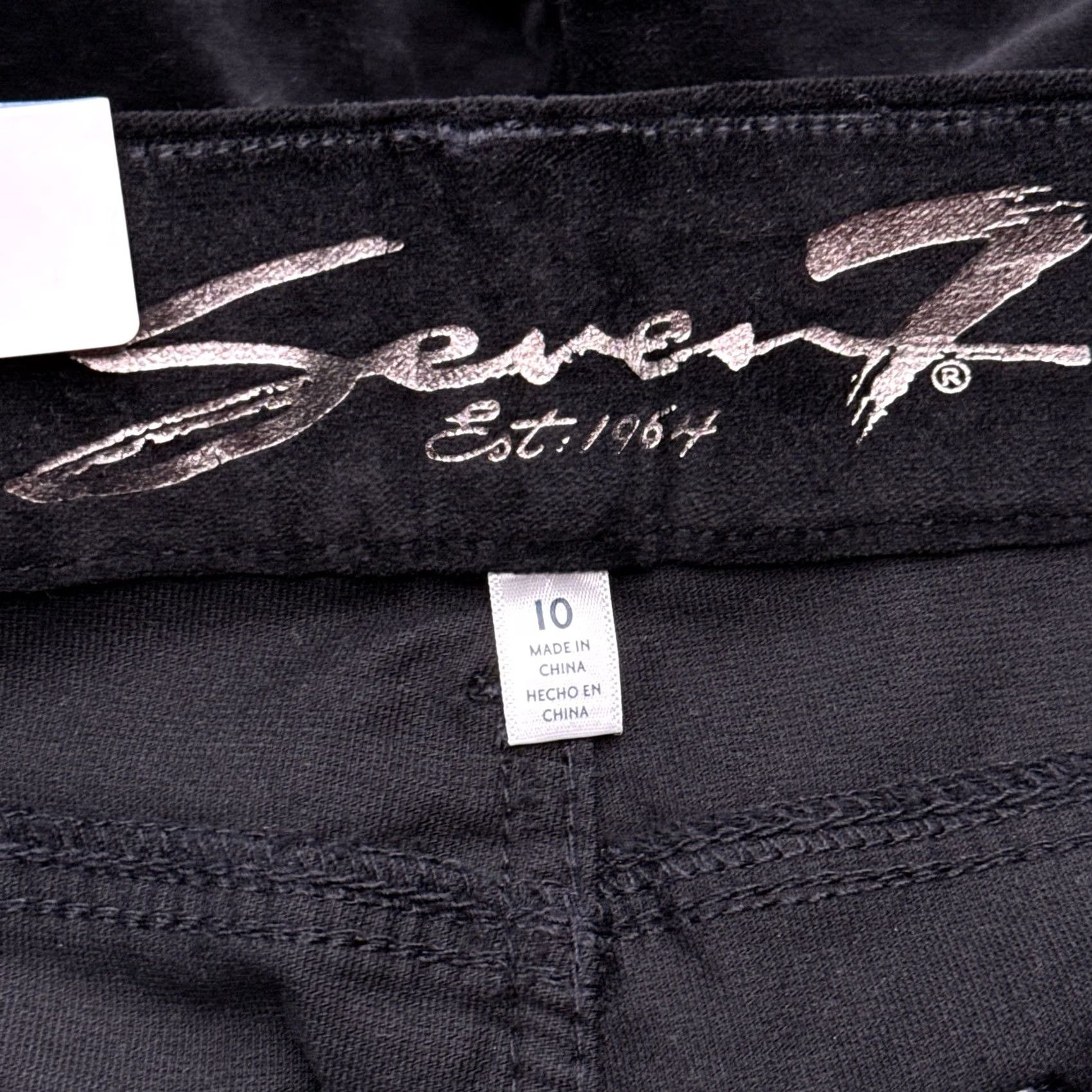 Vintage Seven7 Tumyless High Rise Skinny Velvet Jeans 10 Black Stretch New Womens Size 32" / US 10 / IT 46 - 5 Thumbnail