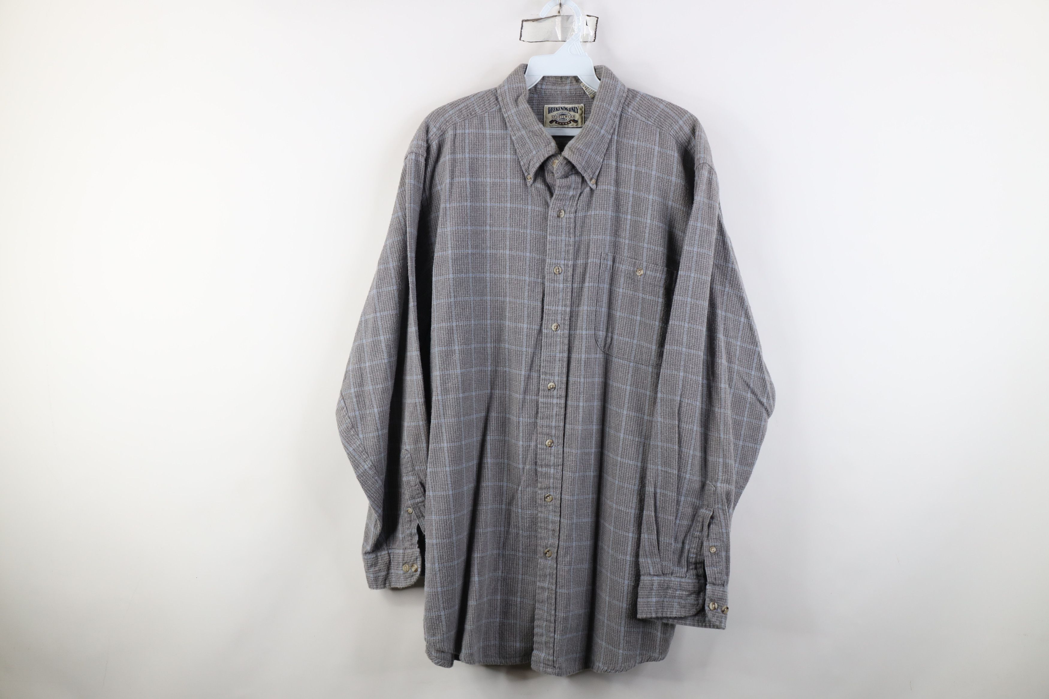 Vintage Vintage 90s Streetwear Plaid Flannel Button Down Shirt Size US XL / EU 56 / 4 - 1 Thumbnail