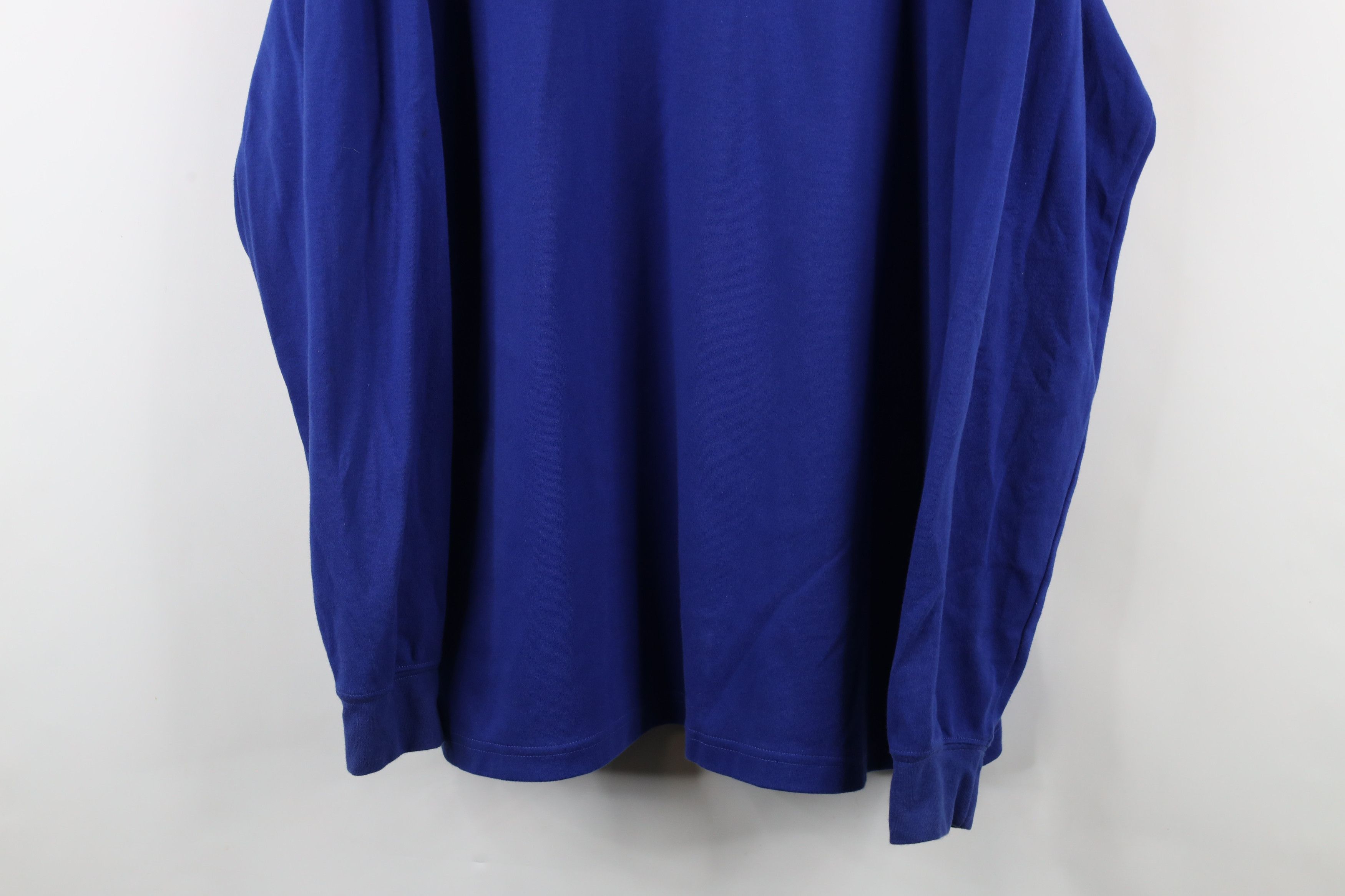Lands' End × Vintage Vintage 90s Lands End Mock Neck Long Sleeve T-Shirt Blue Size US XL / EU 56 / 4 - 3 Thumbnail