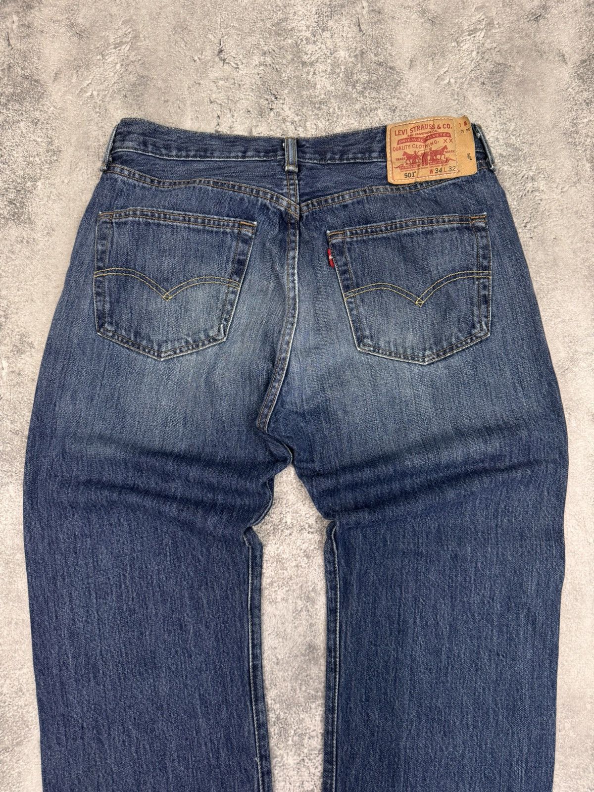 Levi's Levi’s Men 501 Original Fit Jeans Blue 34 Size US 34 / EU 50 - 2 Thumbnail