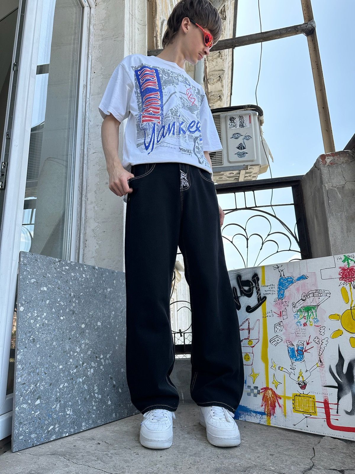 Other Skull Tribal Jeans baggy jnco style vintage skate fit Size US 32 / EU 48 - 14 Thumbnail