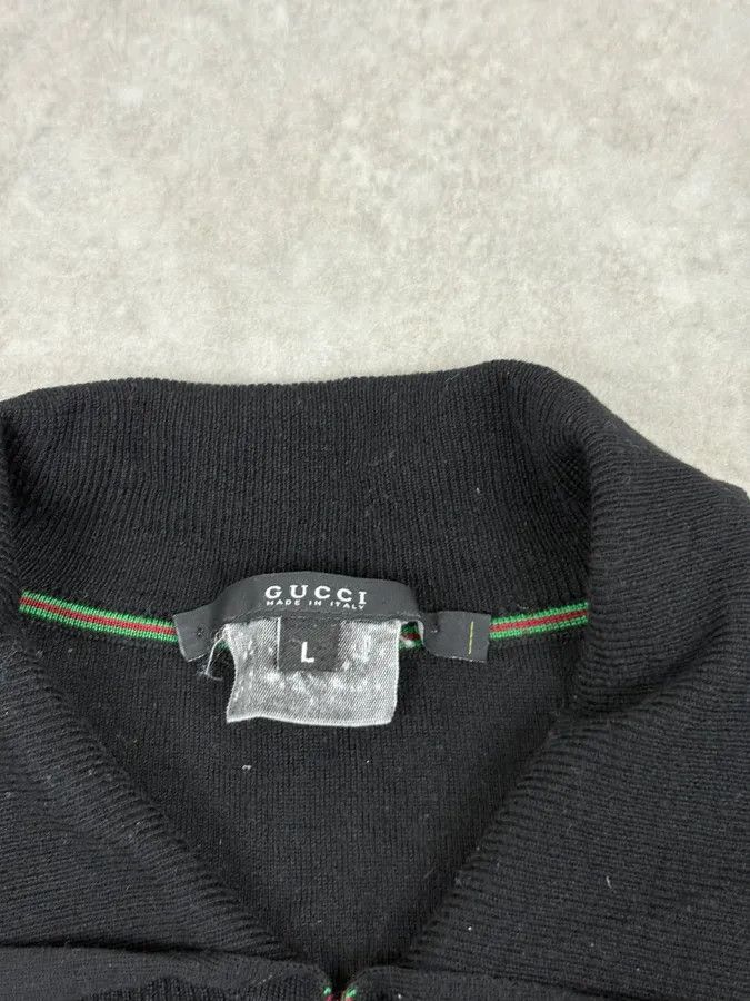Gucci 1990s Gucci Black Wool Classy Polo Longsleeves Size US S / EU 44-46 / 1 - 7 Thumbnail