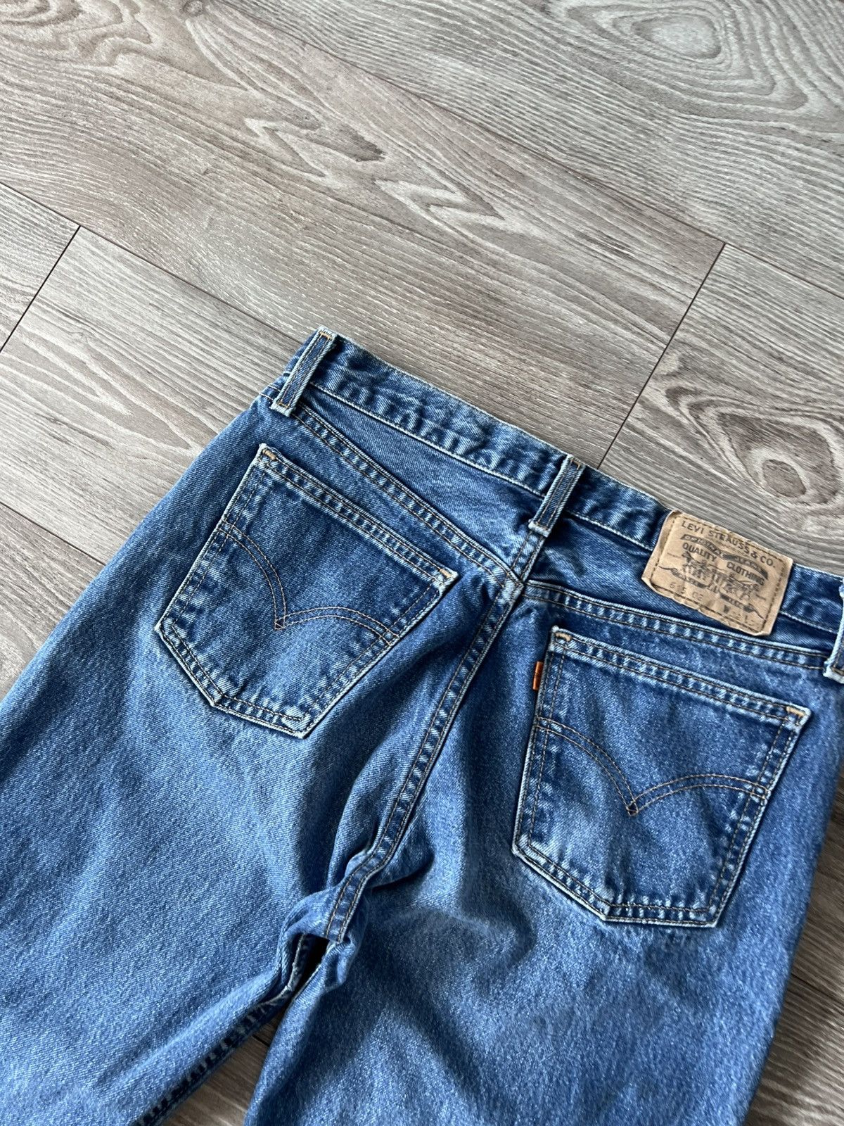 Levi's Vintage Levis Orange Tab Made in USA 90s Blue Denim Jeans Size US 32 / EU 48 - 8 Thumbnail