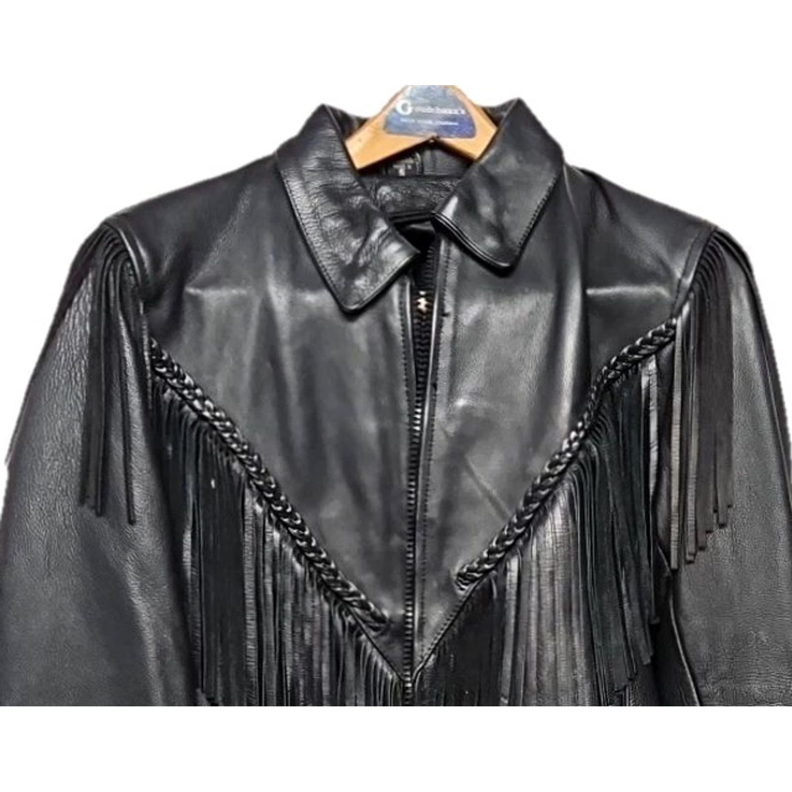 Harley Davidson Y2K Harley Davidson Women’s Leather Jacket Small Western Biker Fringe Black Zip Size S / US 4 / IT 40 - 3 Thumbnail