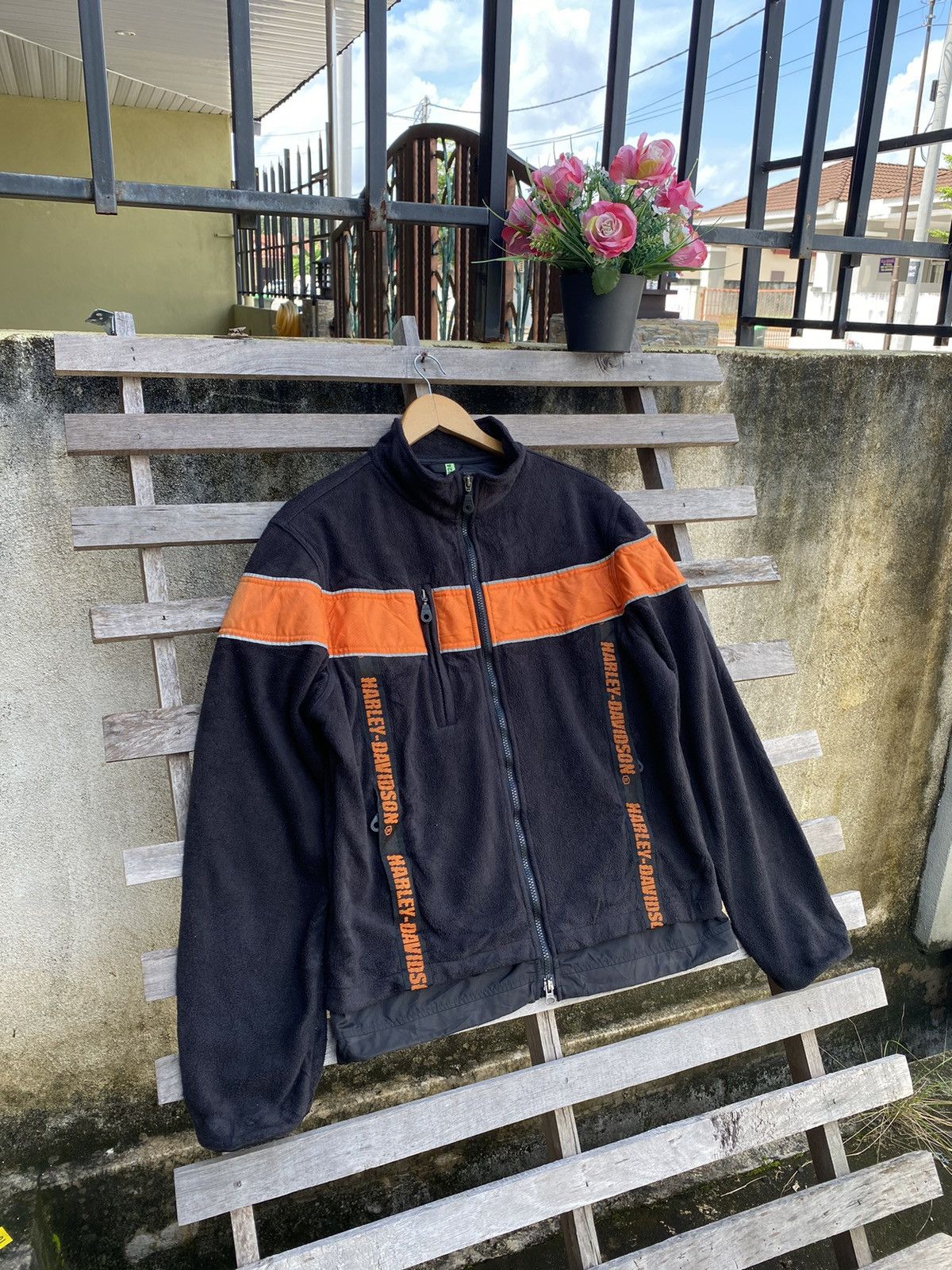 Harley Davidson Very Rare Vintage Harley Davidson Biker Fleece Jacket Size US M / EU 48-50 / 2 - 1 Thumbnail