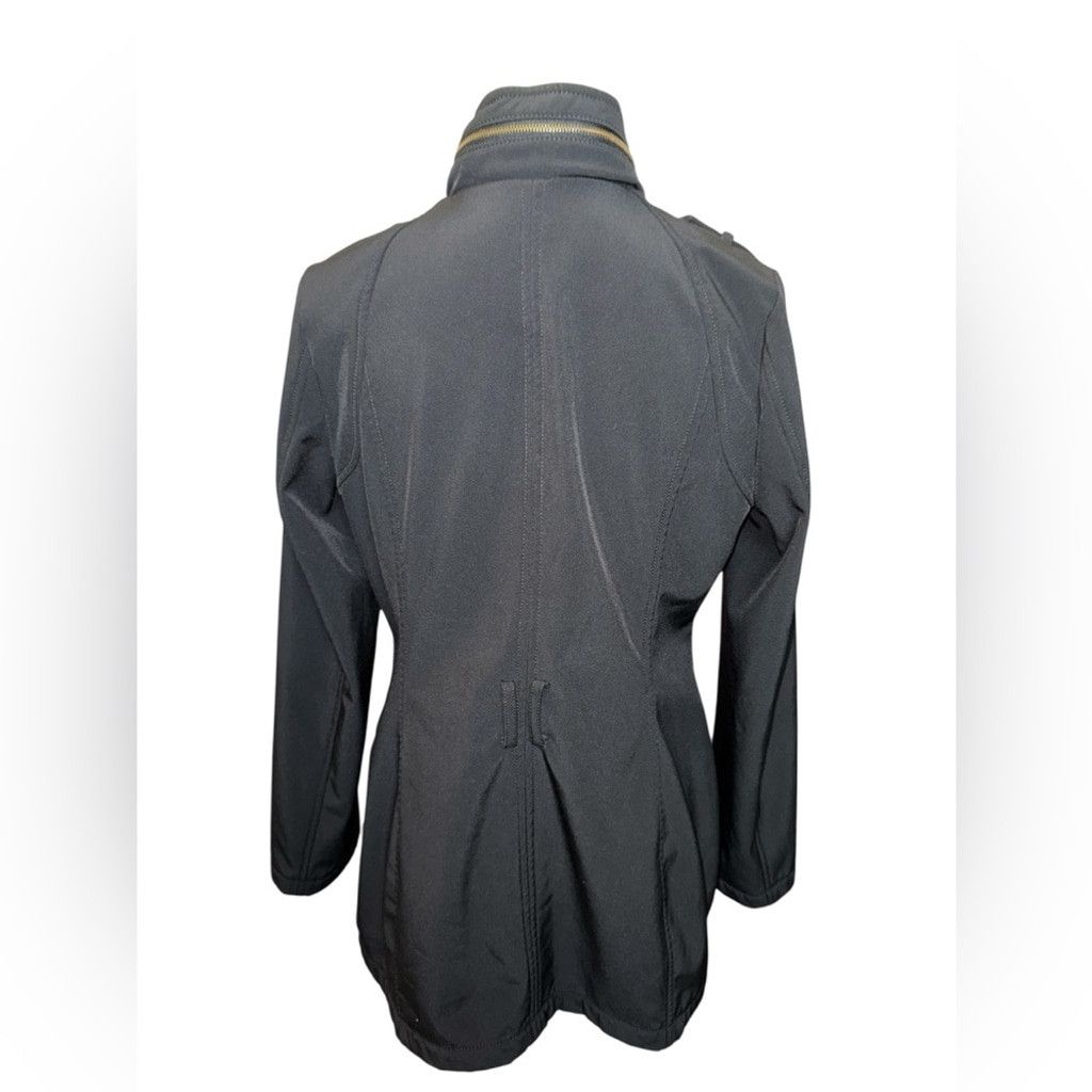 Michael Kors Michael Kors Black Trench Coat with Prominent Gold Zipper an Size S / US 4 / IT 40 - 3 Thumbnail