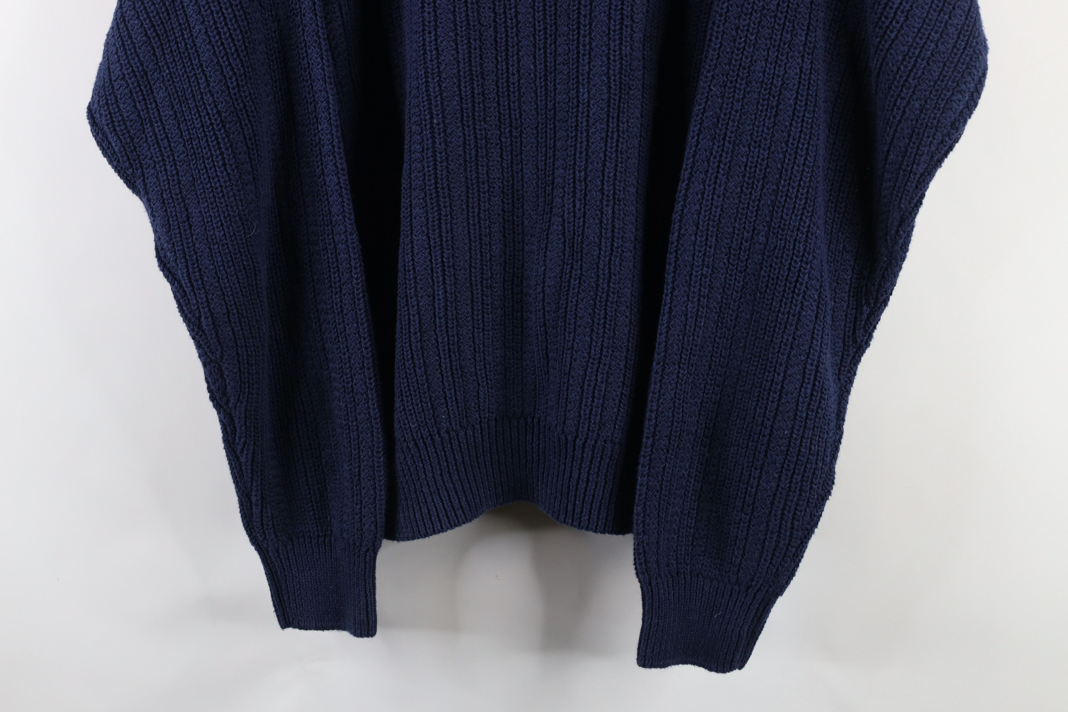 Vintage Vintage 90s Streetwear Baggy Chunky Ribbed Knit Sweater Blue Size US L / EU 52-54 / 3 - 3 Thumbnail